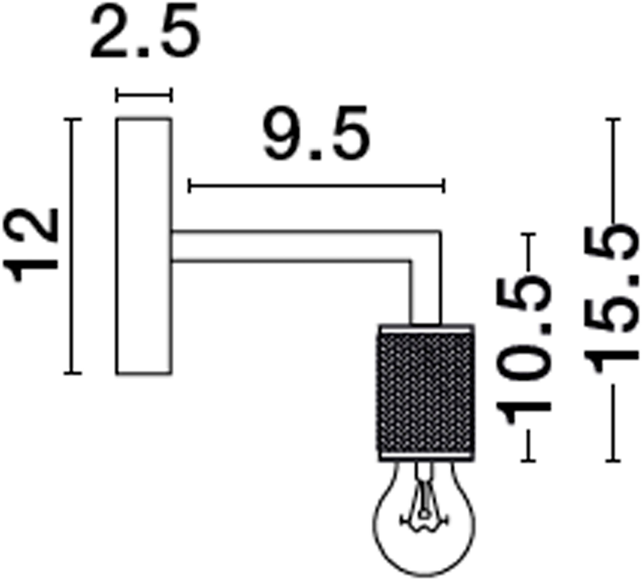 Nova Luce Wandleuchte »ROYAL« E27 1 Stk. Ohne Leuchtmittel