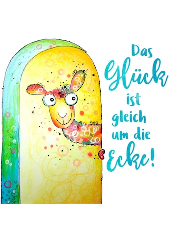 Wall-Art Wandtattoo »Das Glück ist gleich aplin...