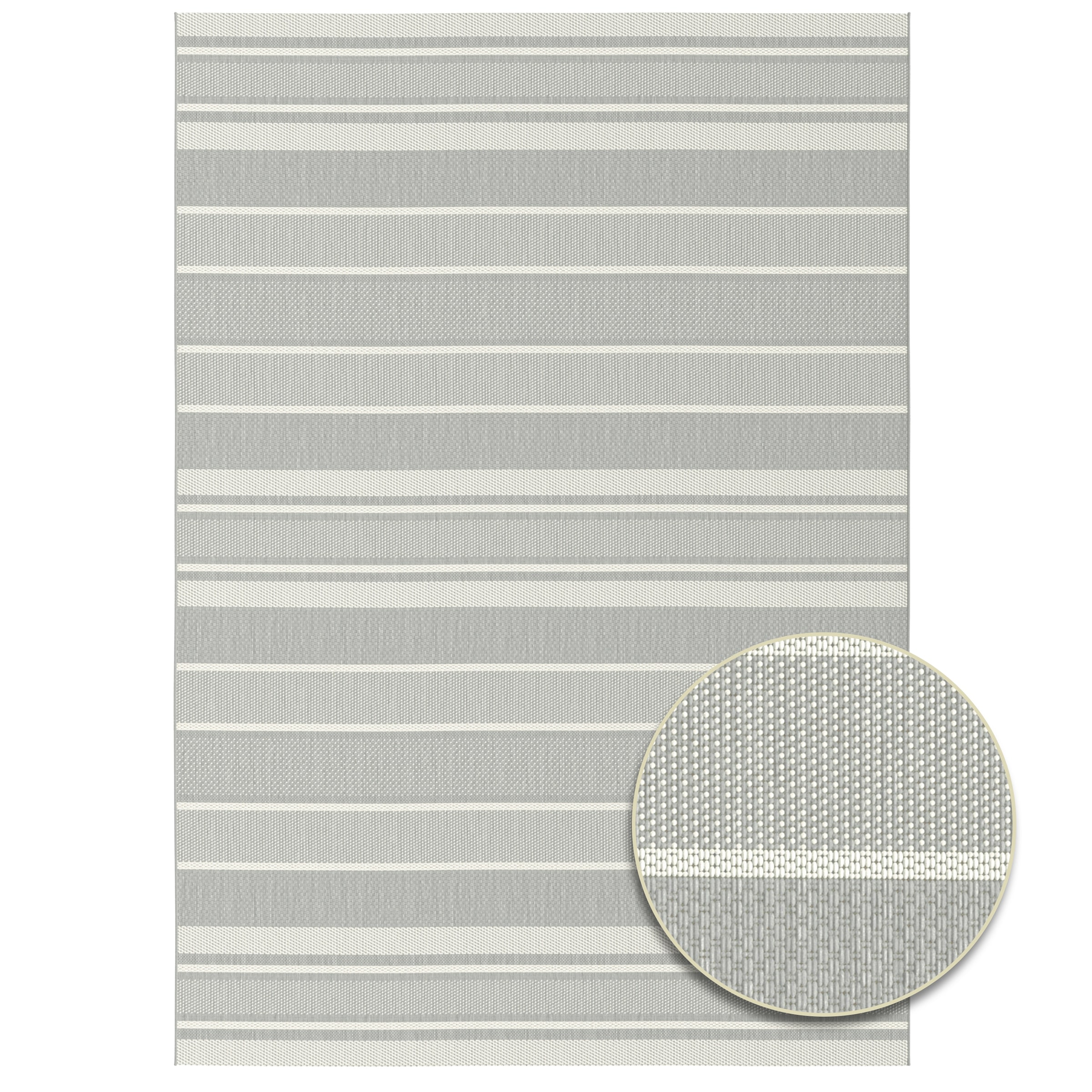 Primaflor-Ideen in Textil Teppich »Outdoorteppich ELDORADO Rigato, Made in Belgium«, rechteckig, 4 mm Höhe, Flachgewebe, gestreift, Scandi, In- und Outdoor geeignet, wasserfest