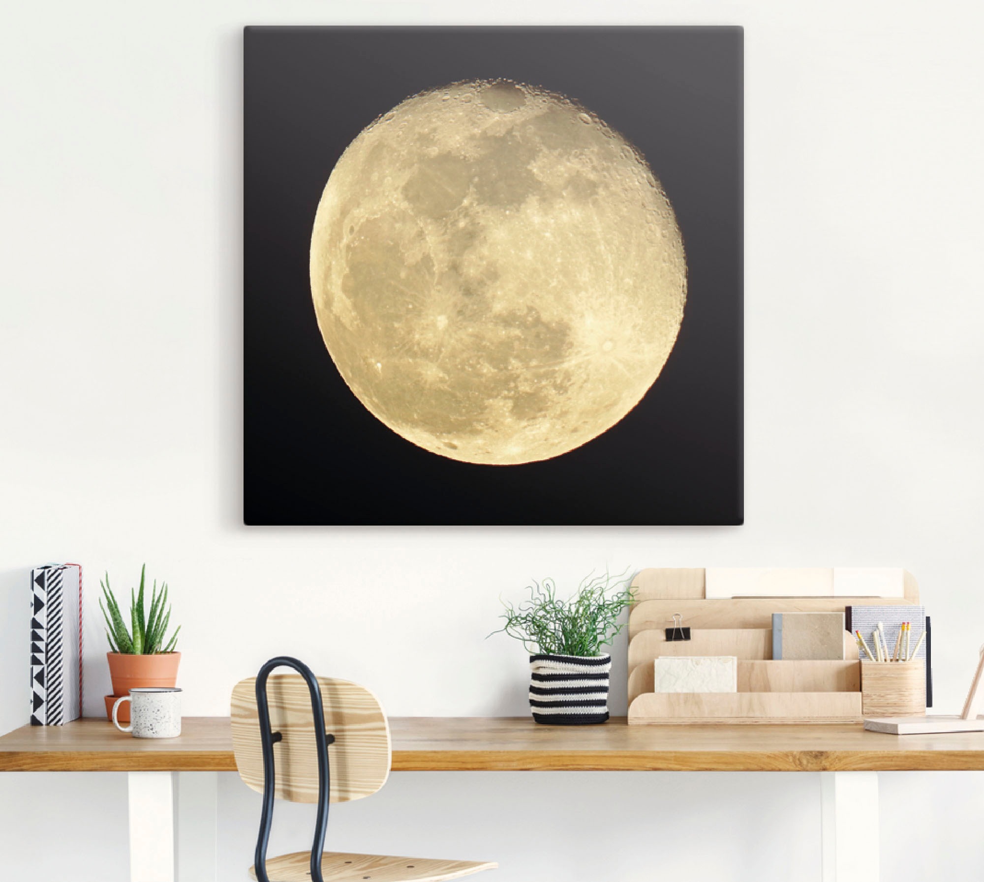 als in Größen versch. (1 St.), Weltraum, Leinwandbild, kaufen Wandbild Artland oder »Mond«, BAUR Poster Wandaufkleber Alubild, |