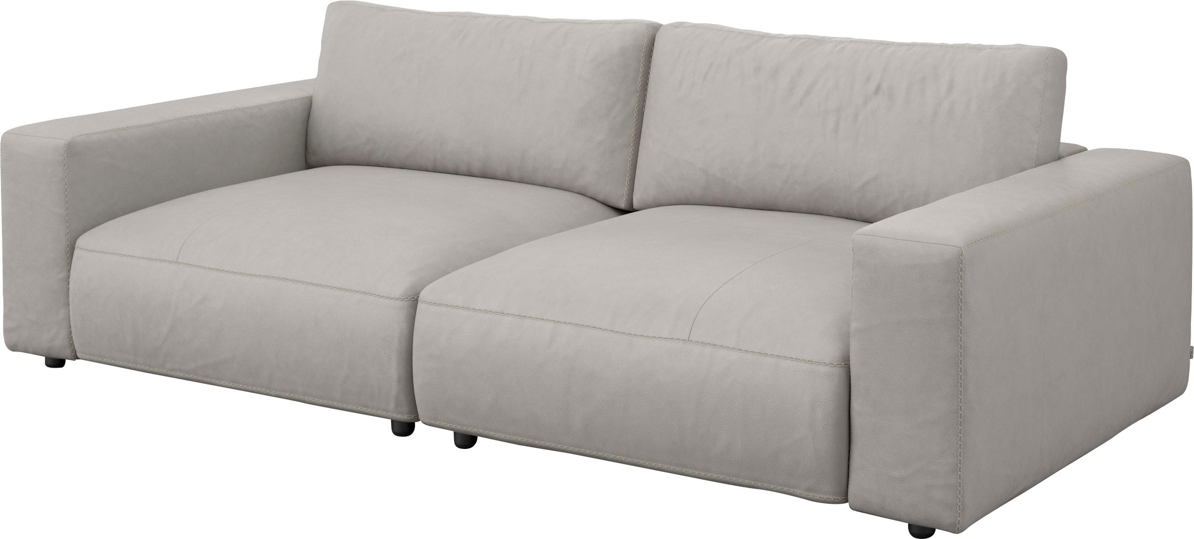 Big-Sofa MUSTERRING "LUCIA", beige (beige bax), B:252cm H:81cm T:124cm, Flachgewebe FLORIS (100% Polyester);Flachgewebe VALMONT (60% Baumwolle/ 40% Leinen);Microfaser CRONA (100% Polyester), Sofas, Big-Sofa, in vielen Qualitäten und 4 unterschiedlichen Nä 2