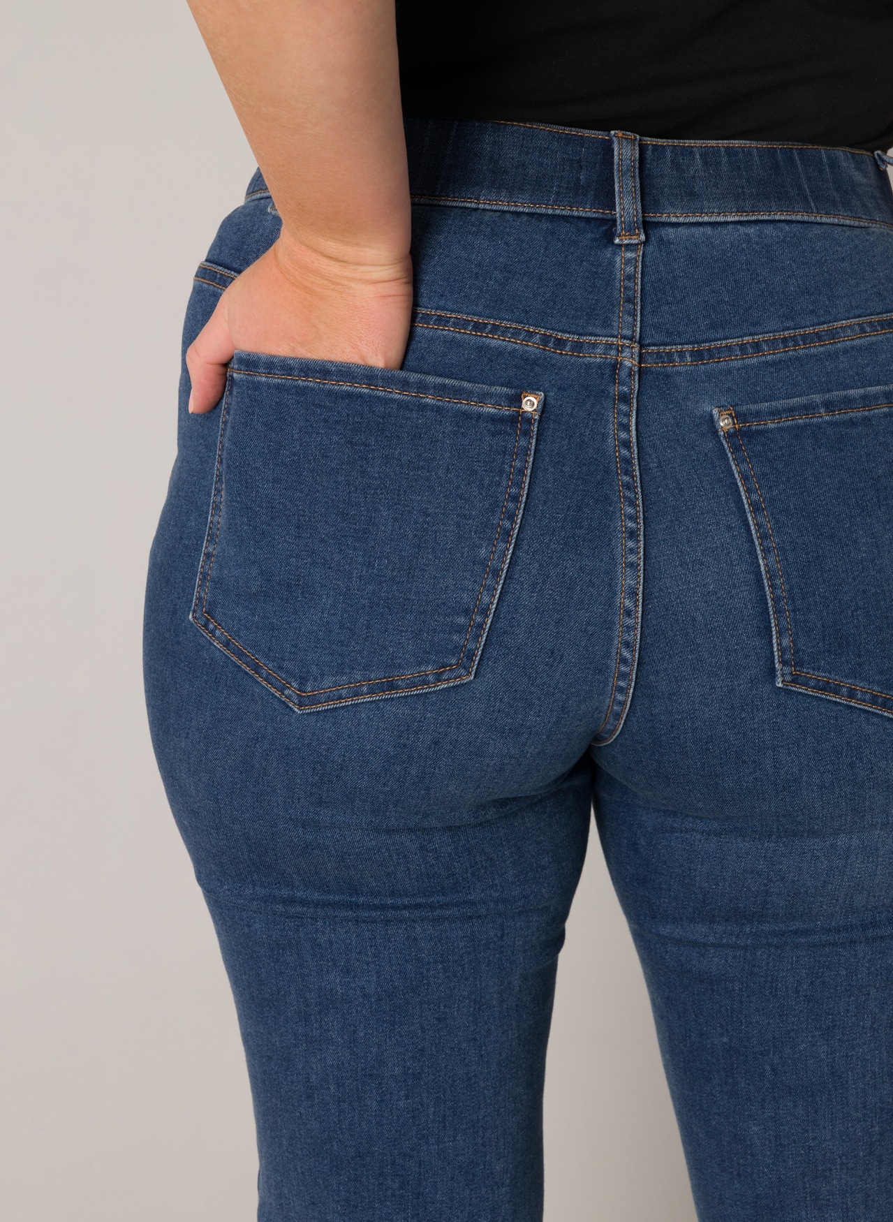 Thumbnail - Base Level Curvy Jeggings in großen Größen, mit Gummizug und Stretch