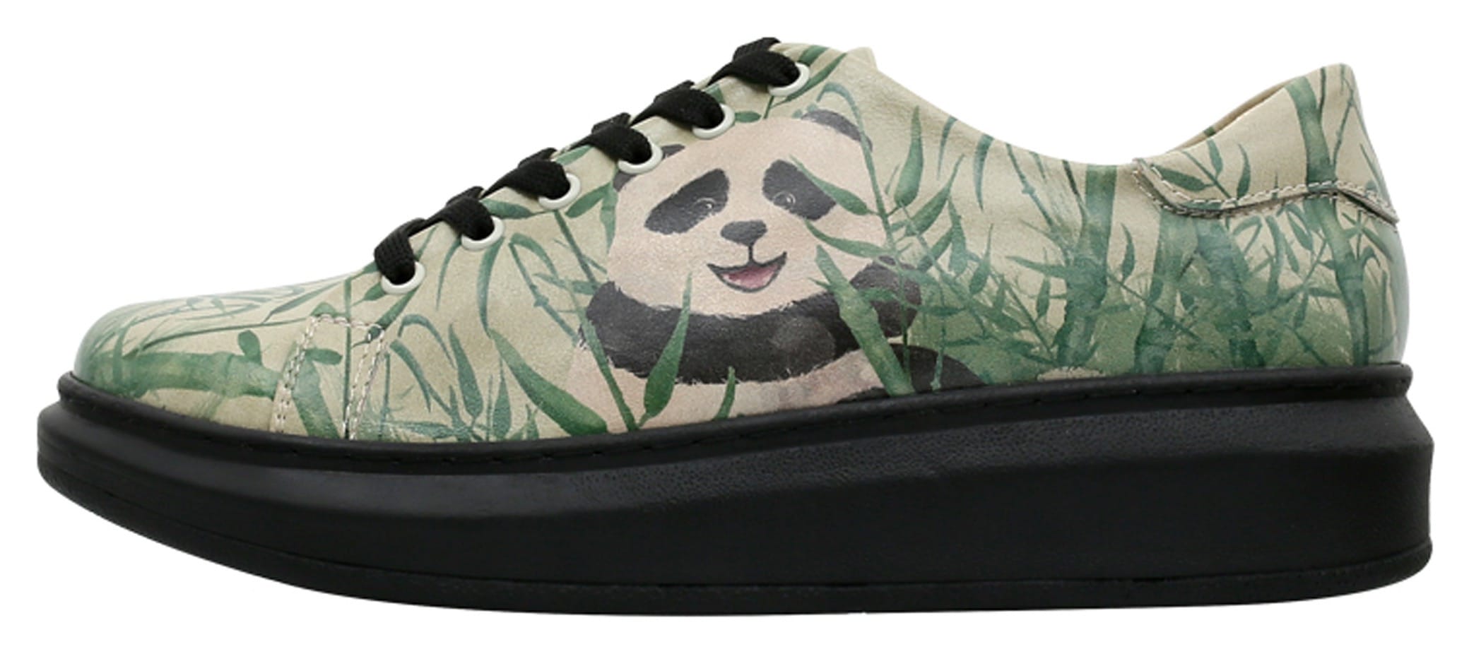 dogo -  Schnürschuh "Myra, Bamboo Lover, vegan", mit Panda-Motiv