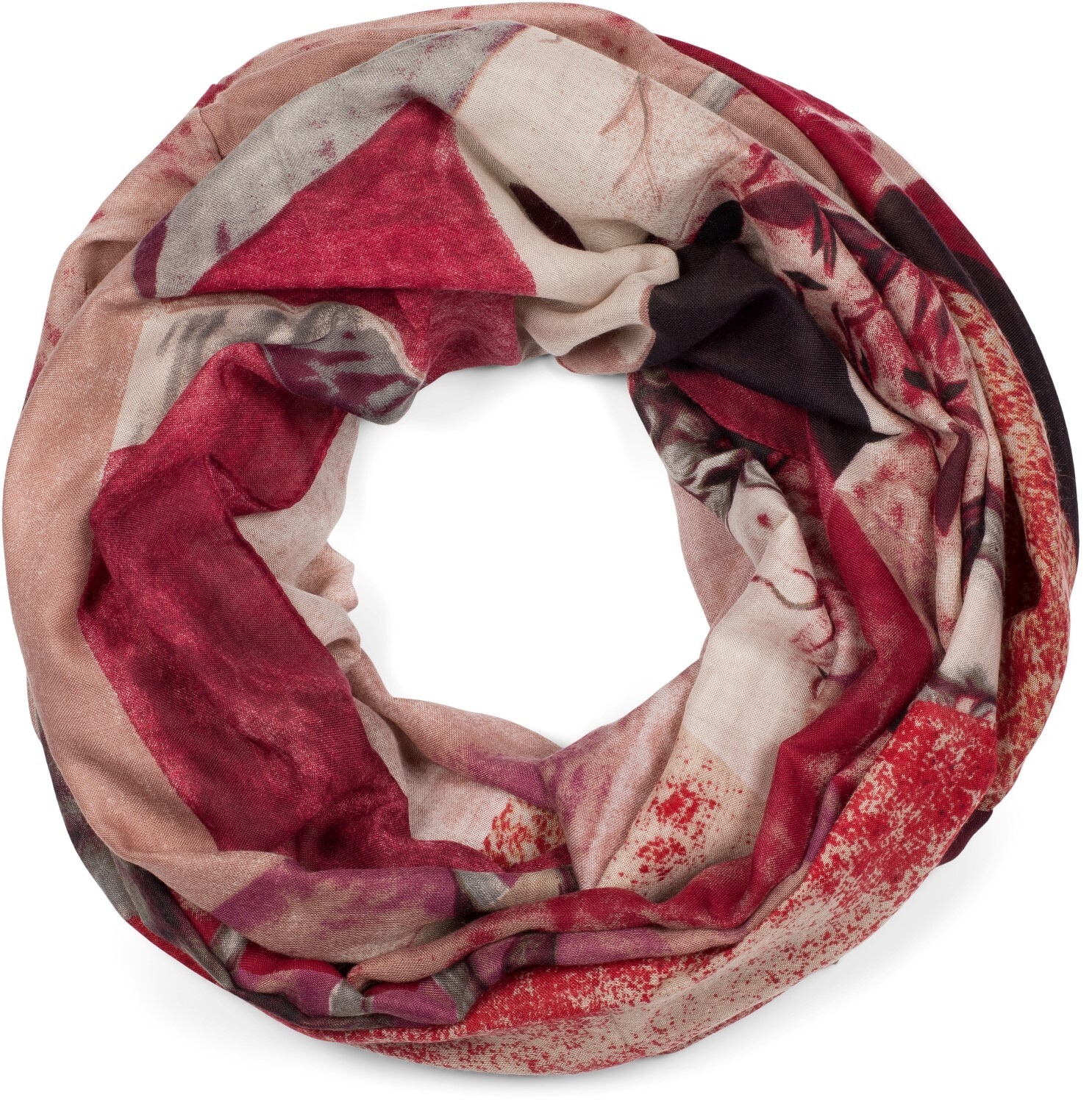 styleBREAKER Loop »Loop Schal mit Hirsch Print« 1 Stk.