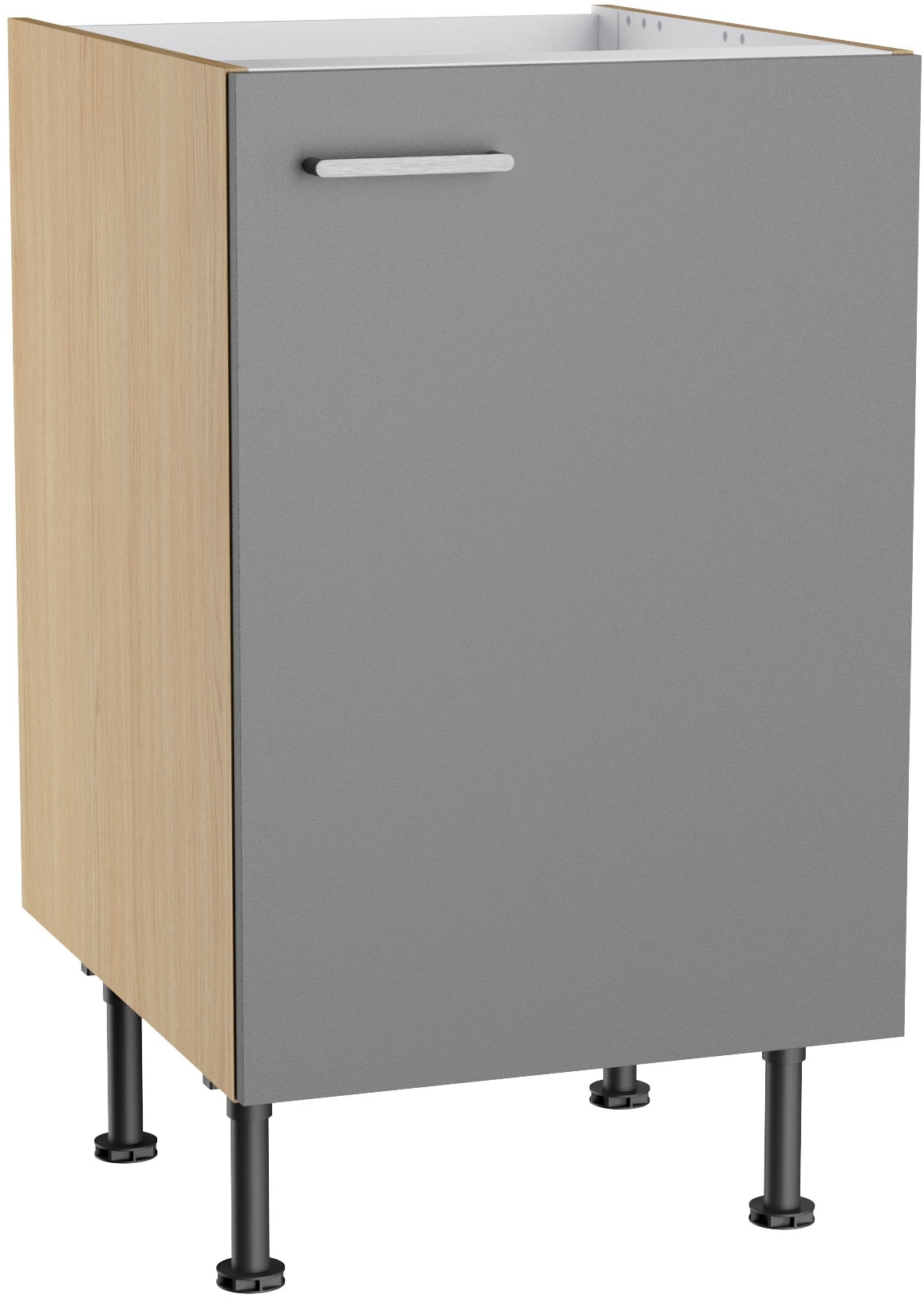 KOCHSTATION Spülenschrank "KS-Lucy" Breite 50 cm, mit 1 Tür, höhenverstellbare Füße, Soft-Close