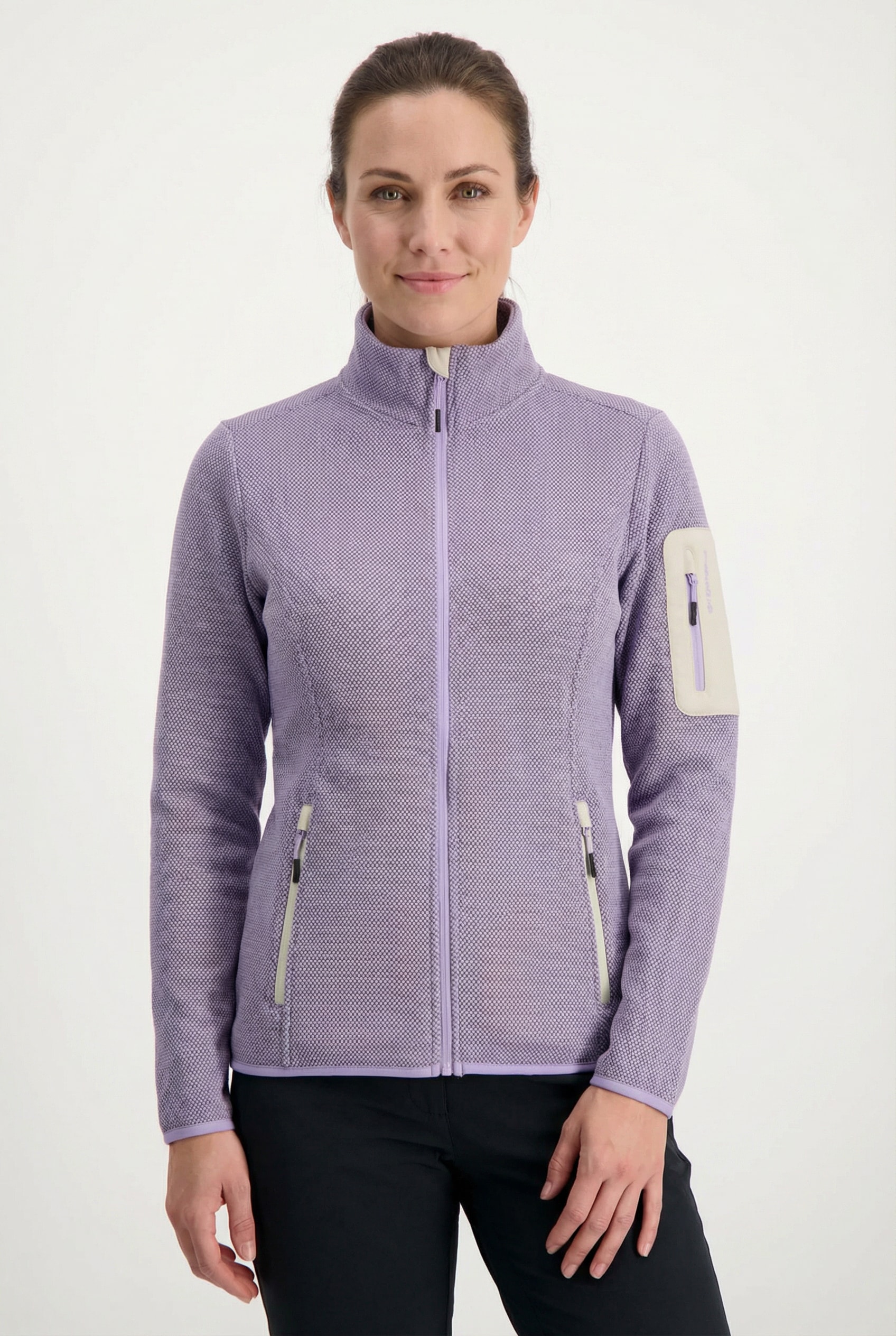 Icepeak Fleecejacke "BOWERSVILLE" mit Reißverschlusstaschen und Ärmeltasche, schnell trocknend