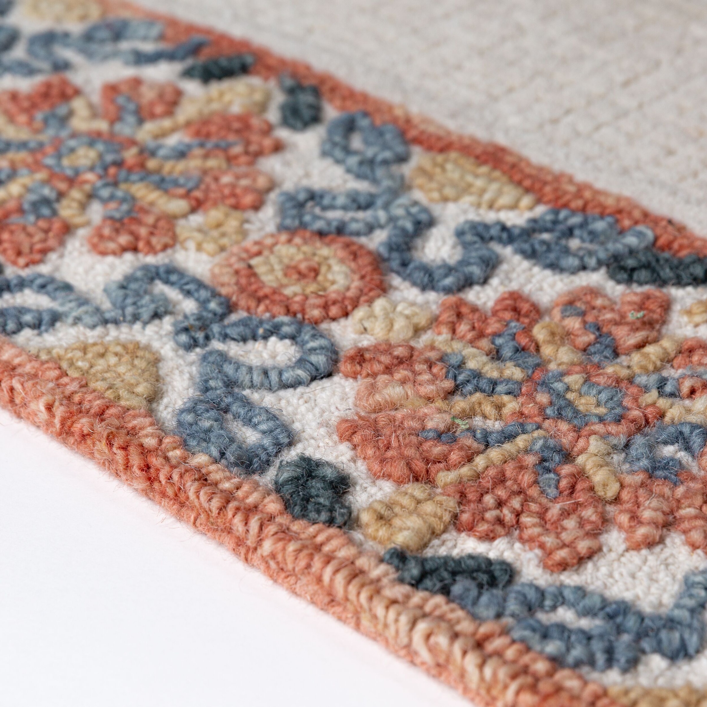 FLAIR RUGS Teppich »MYLA FLORAL FRAME« rechteckig 8 mm Höhe mit floralem Rahmen