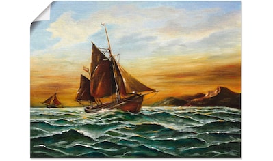 Artland Wandbild »Segelschiff auf See - maritime Malerei«, Boote & Schiffe, (1 St.),... kaufen