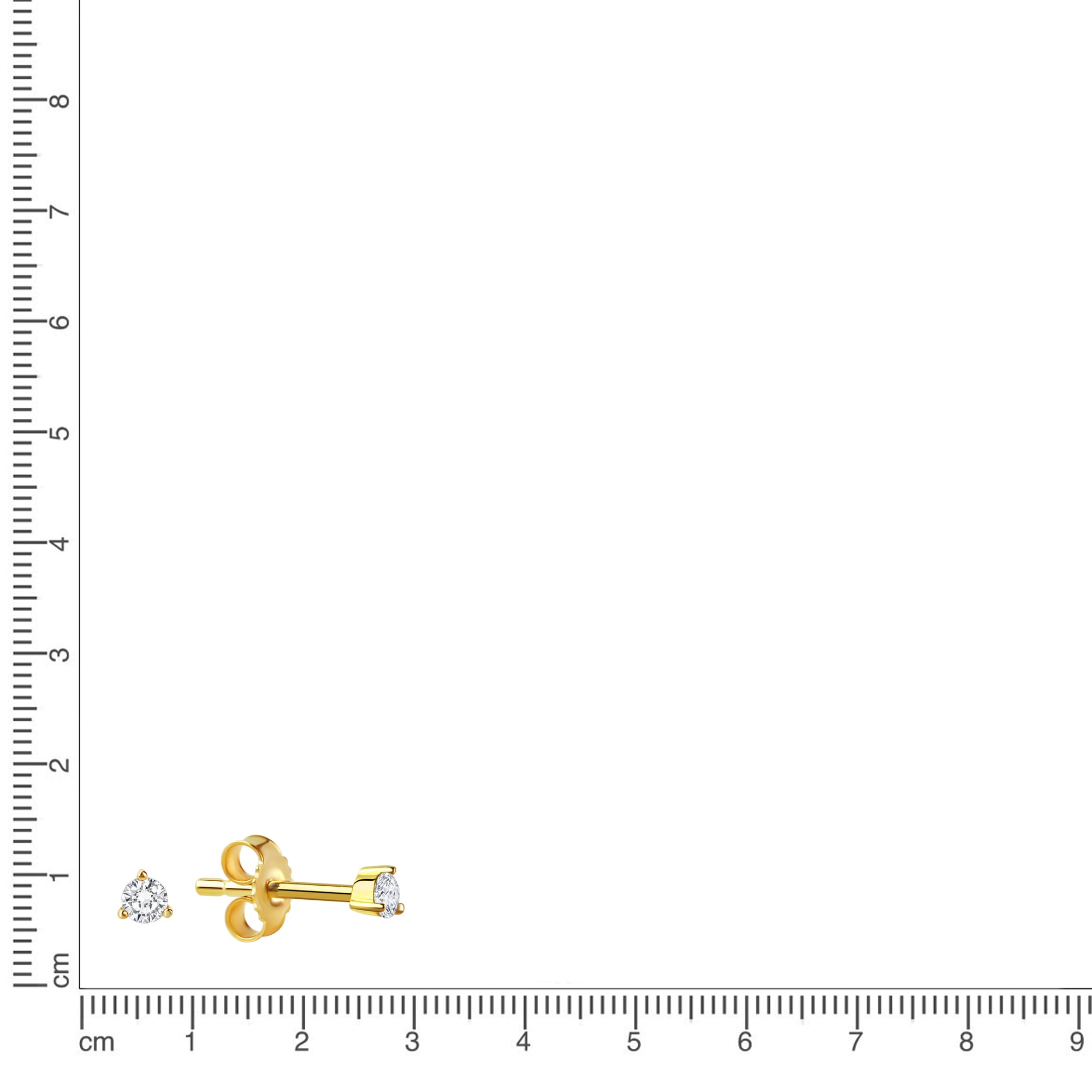 Vivance Paar Ohrstecker »333/- Gelbgold glanz Zirkonia«