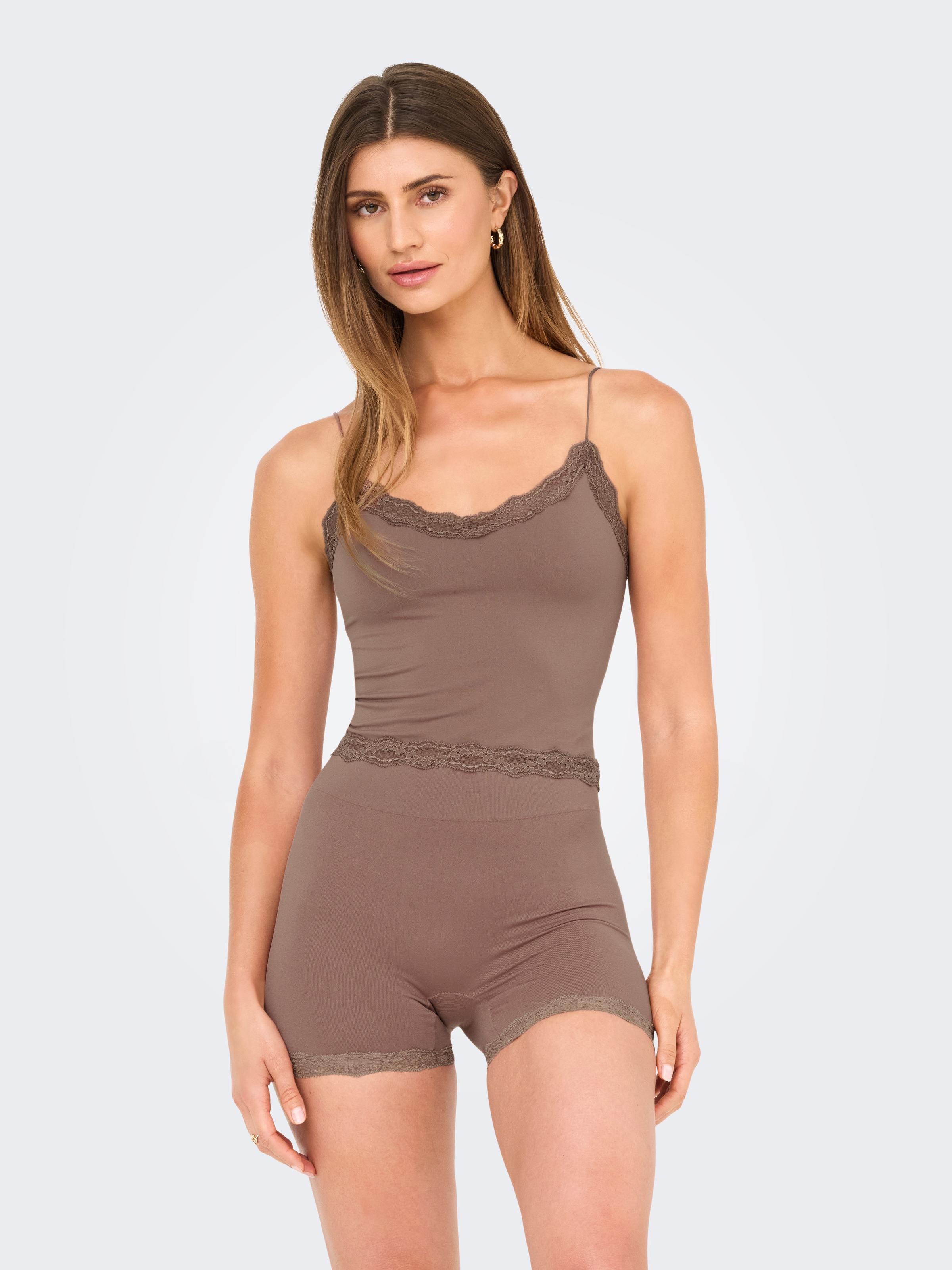ONLY Spitzentop "ONLVICKY LACE SEAMLESS CROPPED TOP" günstig online kaufen