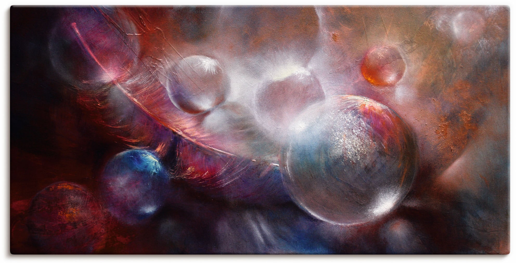 Artland "Federleicht" Muster 1 Stk. tlg. auf Holzrahmen gespannt günstig online kaufen