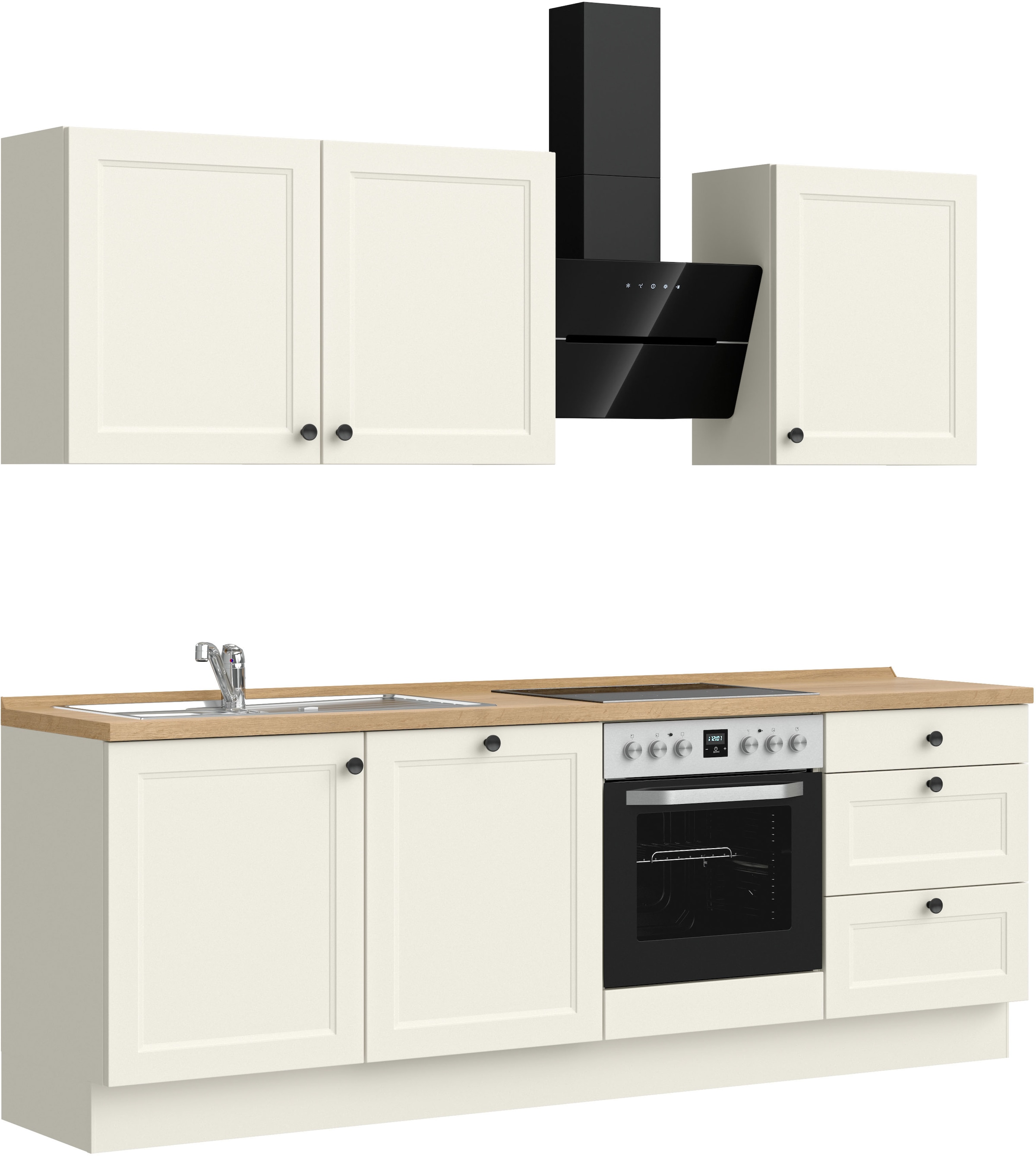 nobilia® Küchenzeile »"Cascada II"«, vormontiert, Breite 240 cm, Ausrichtung wählbar, wahlw. mit E-Geräten