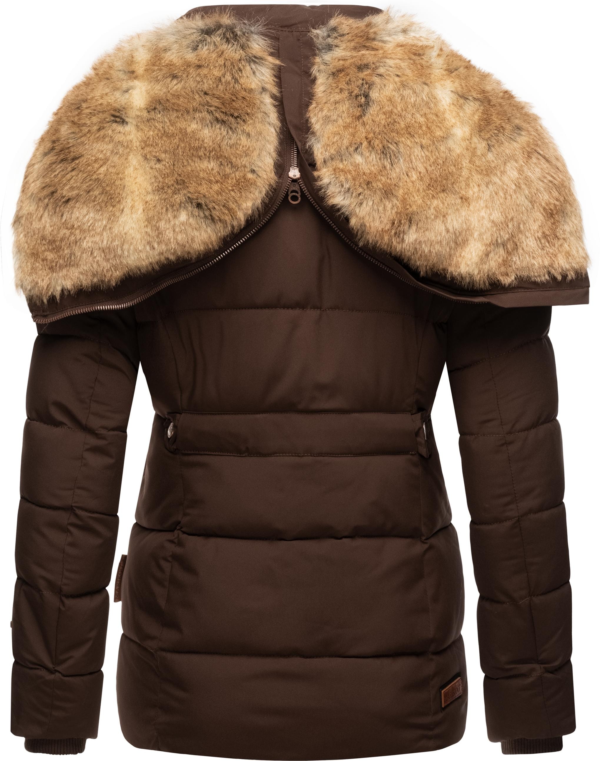 Marikoo Winterjacke »Nekoo«, mit Kapuze, stylische Damen Steppjacke mit großer Kapuze