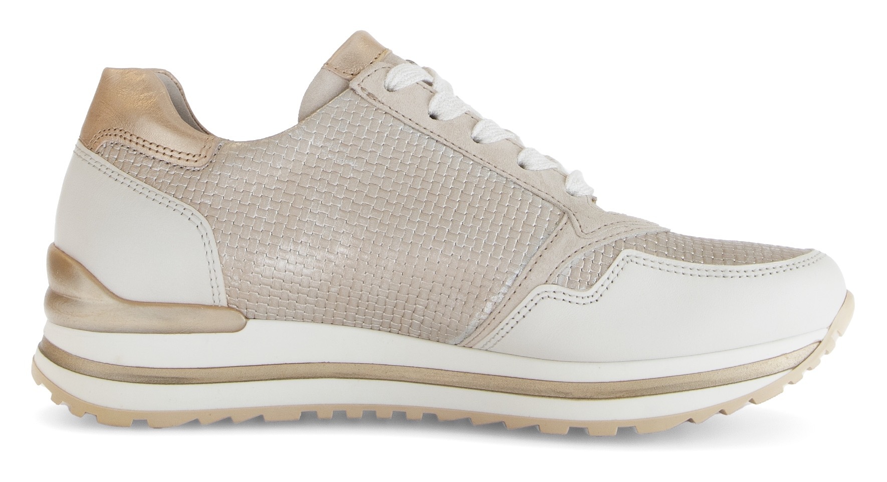 Gabor Keilsneaker »TURIN«, Freizeitschuh, Halbschuh, Schnürschuh mit schönen Metallic-Details