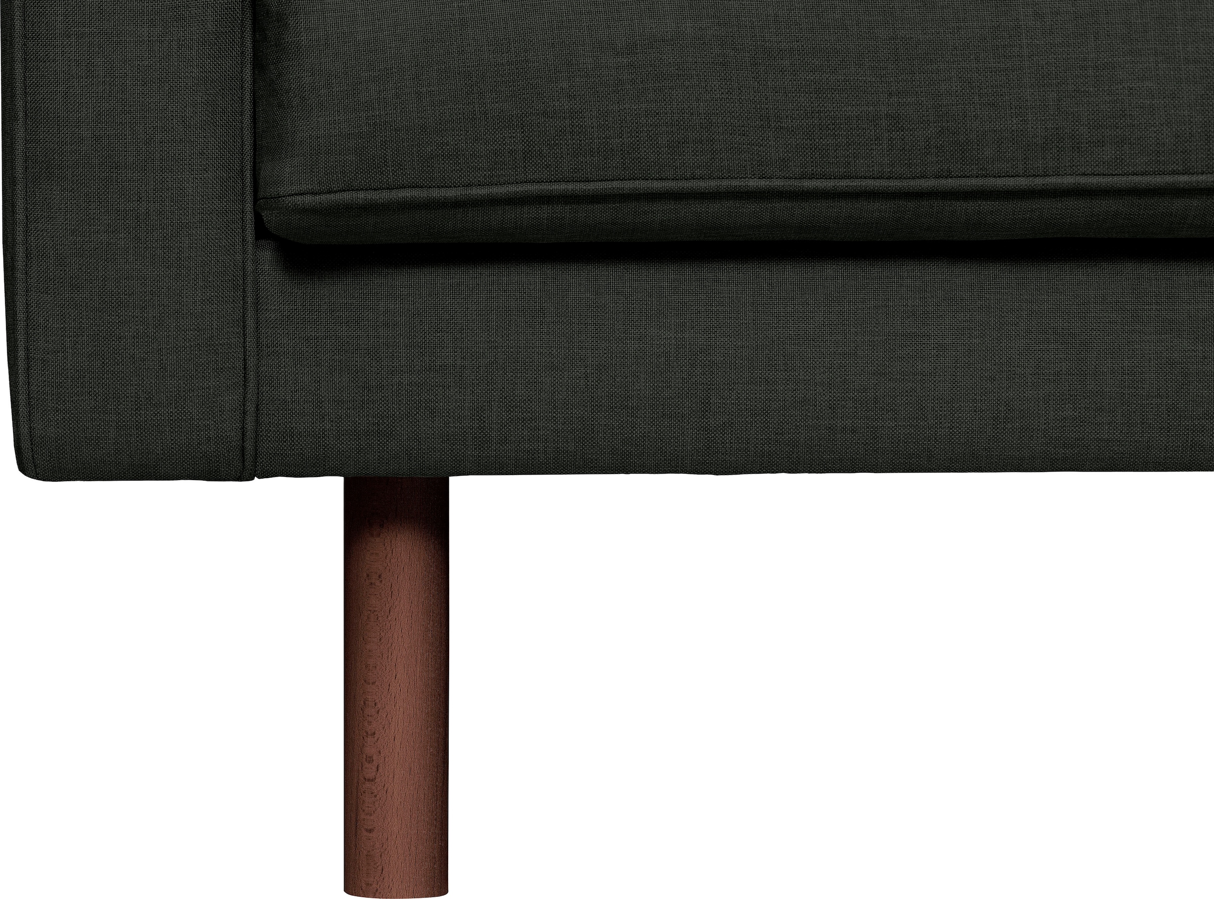 GEPADE 2-Sitzer, Breite 160 cm, inkl. 2 Kissenrollen, mit wengefarbenen Holzfüßen