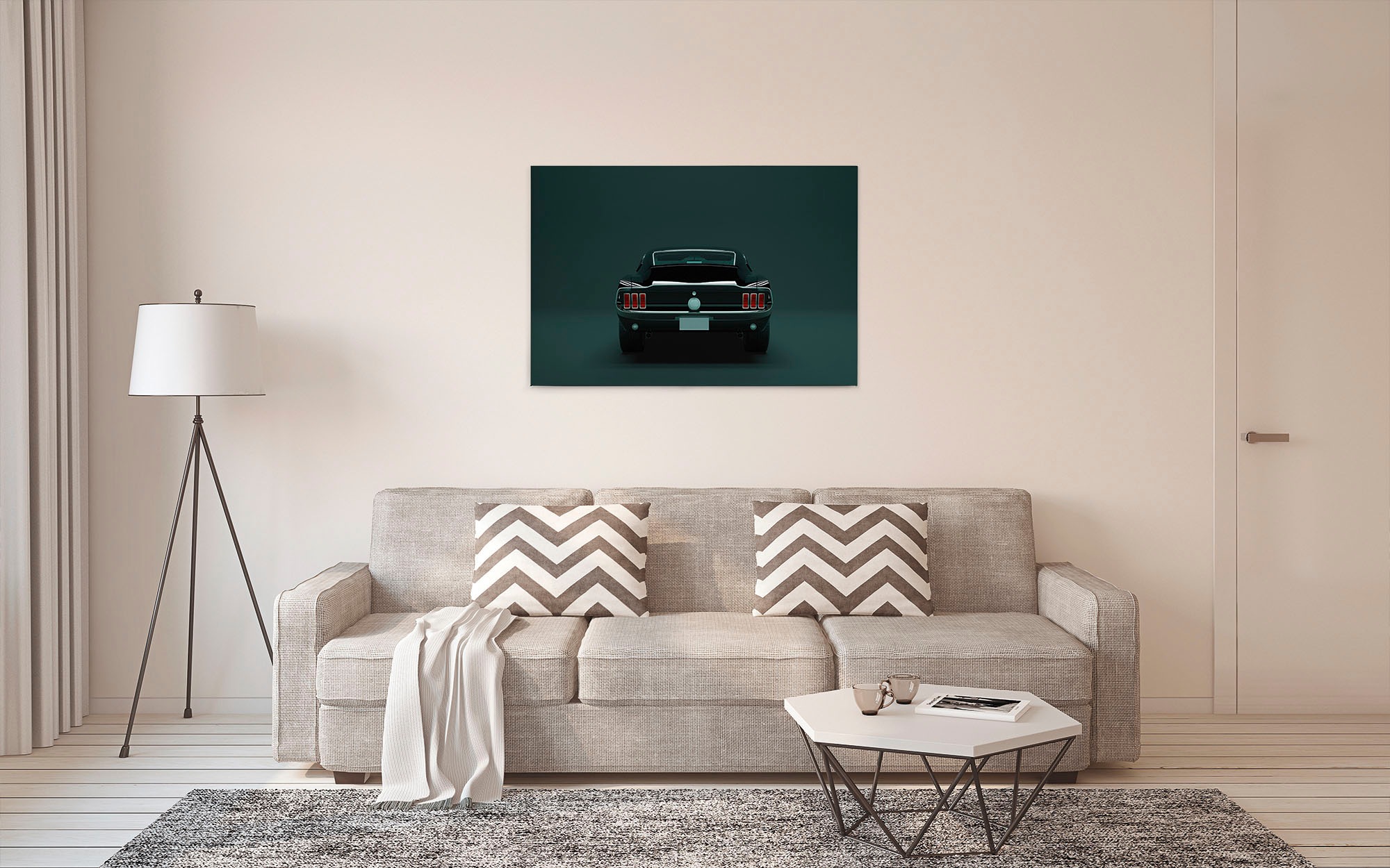 A.S. Création Leinwandbild »mustang 3«, Kunst-Auto-Kinder, (1 St.), Keilrahmen Bild Oldtimer Auto Leinwand-Bild Wohnzimmer modern Wandbild