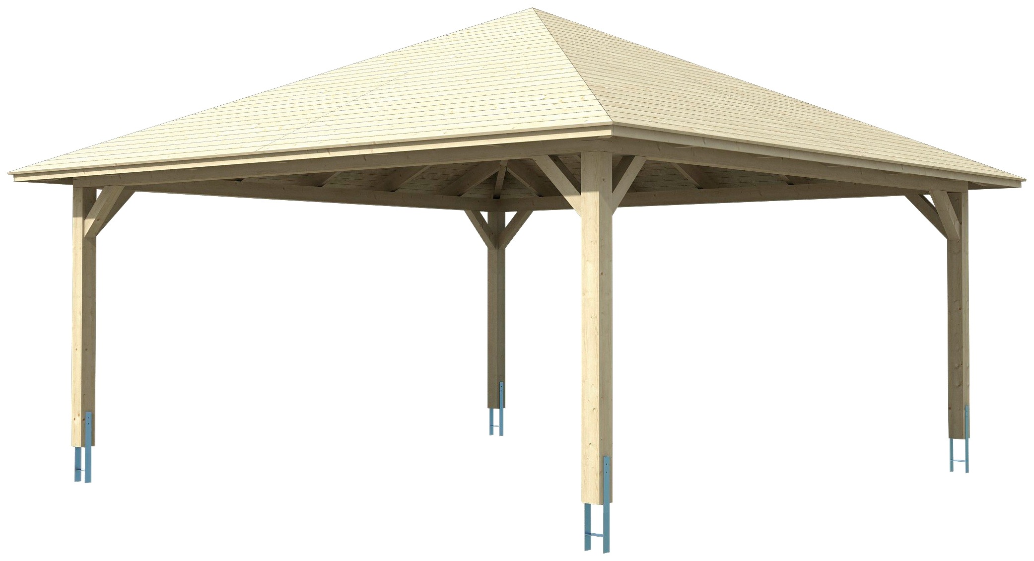 Skanholz Doppelcarport »Taunus« Leimholz 530 cm natur