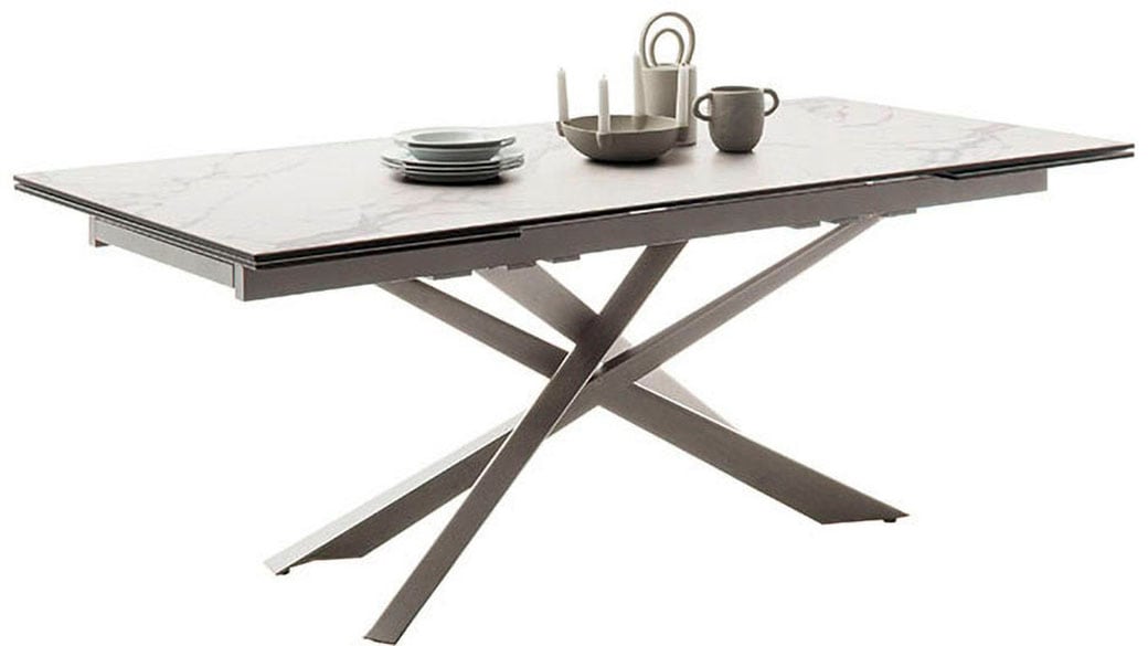 MCA furniture Esstisch »TESERO Auszugtisch 200-300 cm«, (Einzelstück), Keramik,Edelstahl,Marmor-Optik,ausziehbar,belastbar 100kg,10-12 Pers.