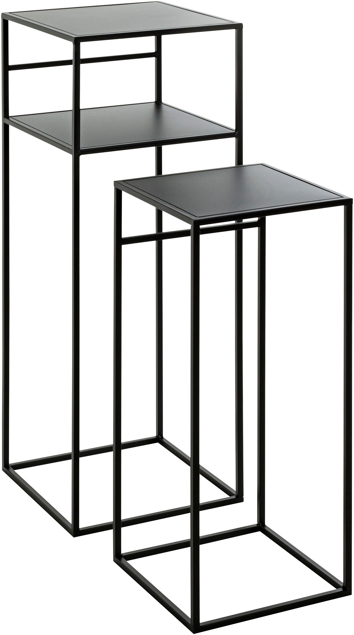 Lot de 2 Tables d'Appoint Design "Mino" 85cm Noir