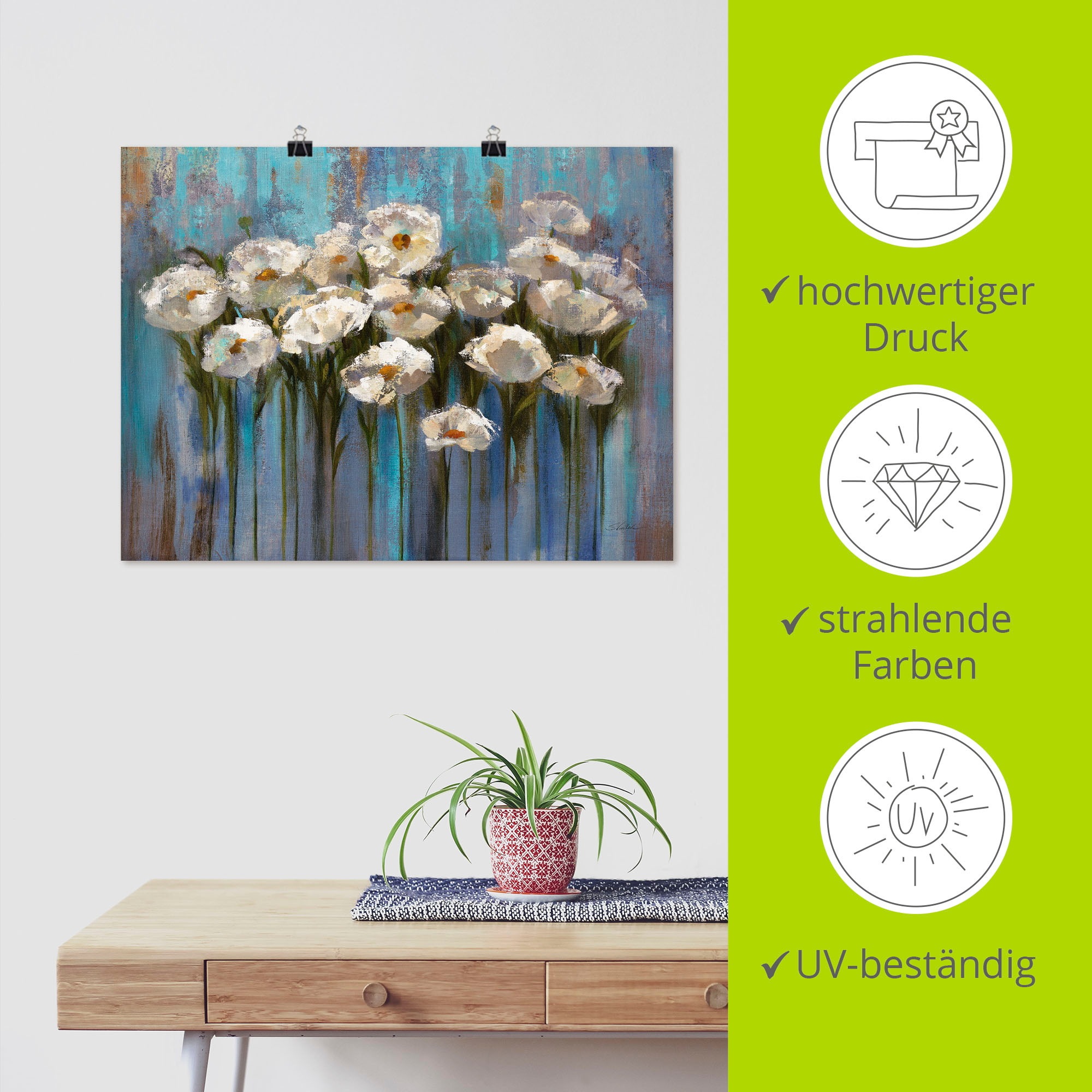 Artland Wandbild »Anemonen am See«, Blumen, (1 St.), als Leinwandbild, Poster in verschied. Größen