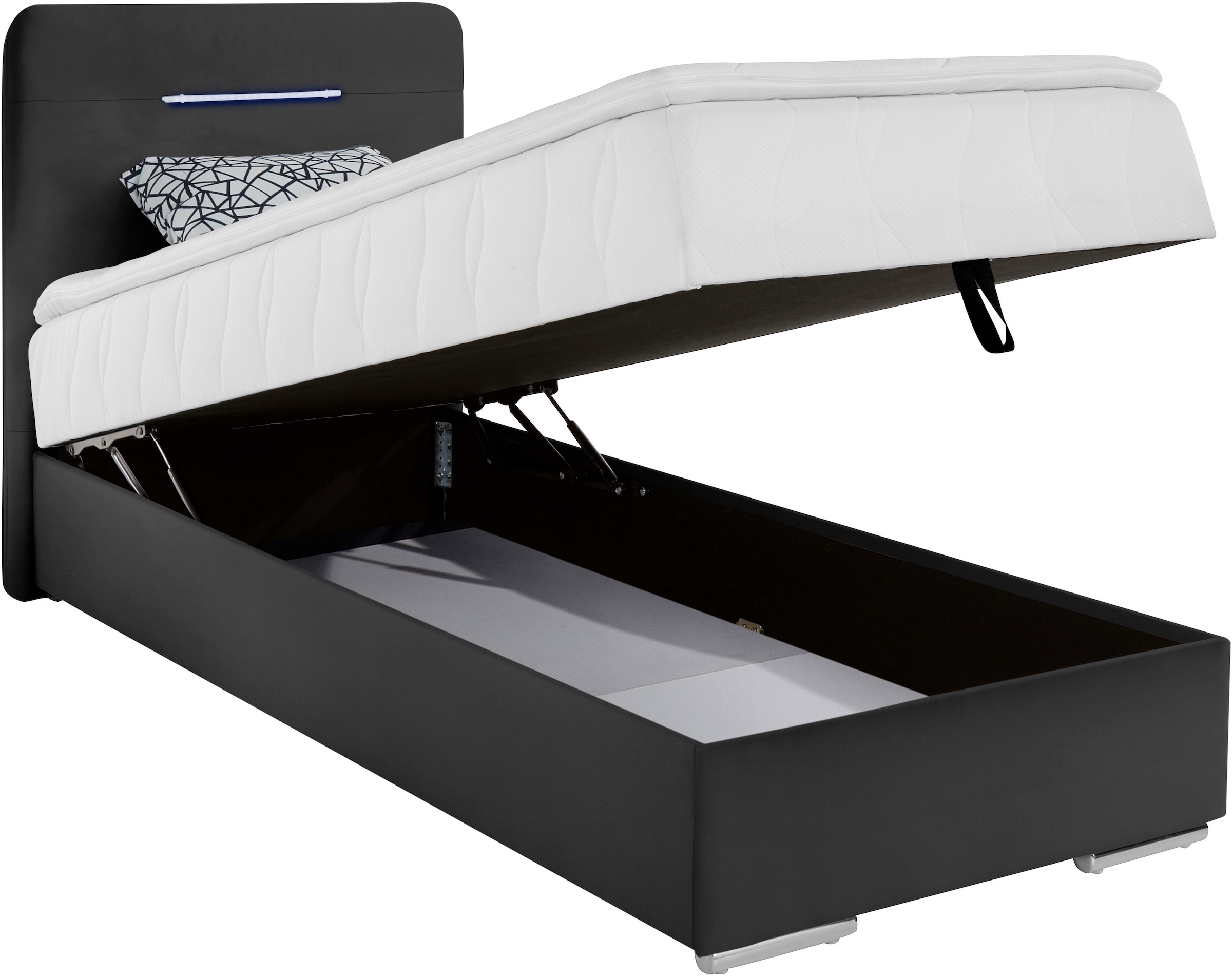 COTTA Boxbett »Lighstar« inklusive LED-Beleuchtung, Topper, Bettkasten und Zierkissen