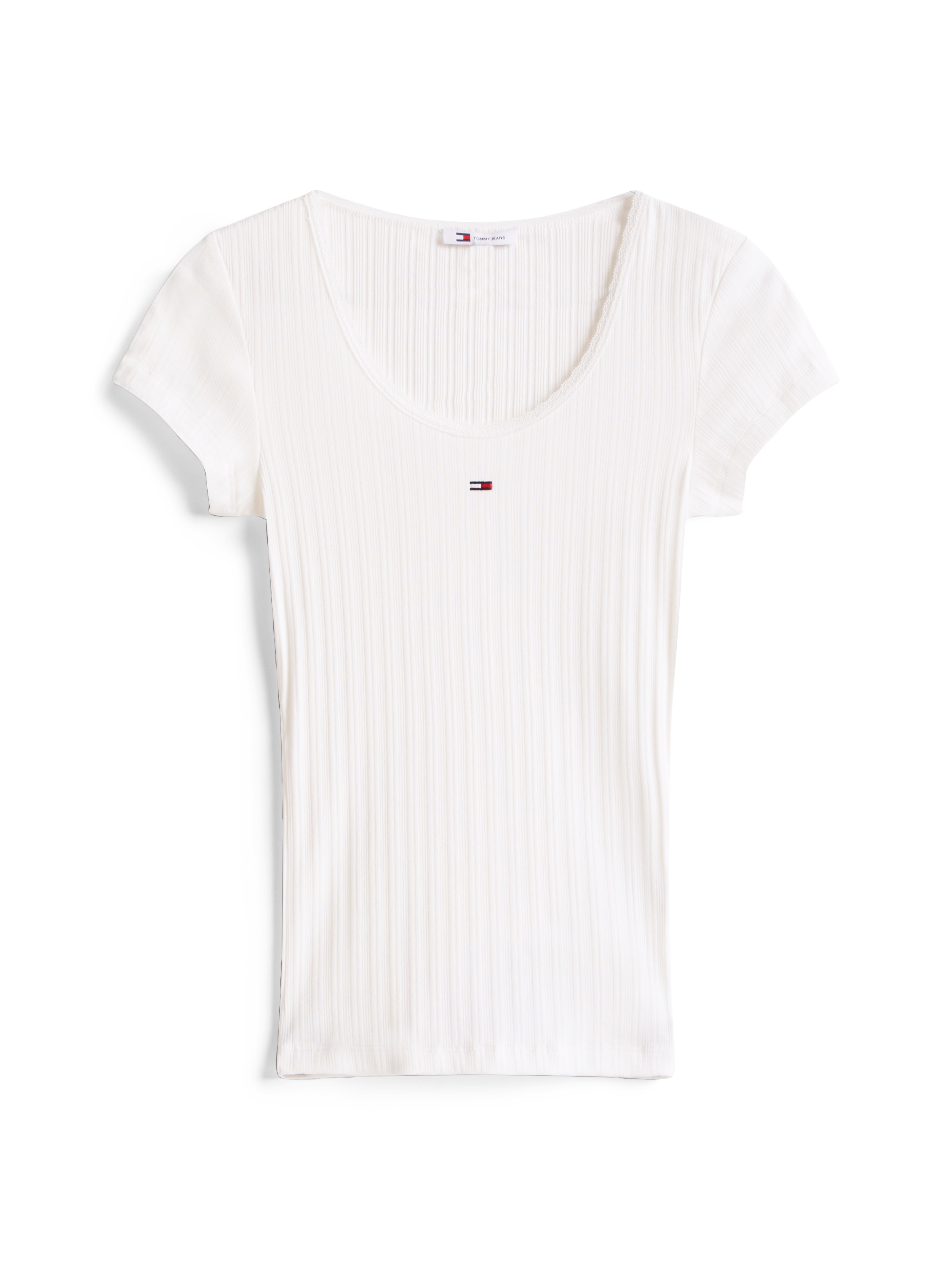 Tommy Jeans Kurzarmshirt »TJW SLIM IRREGULAR RIB SS«, in gerippter Struktur