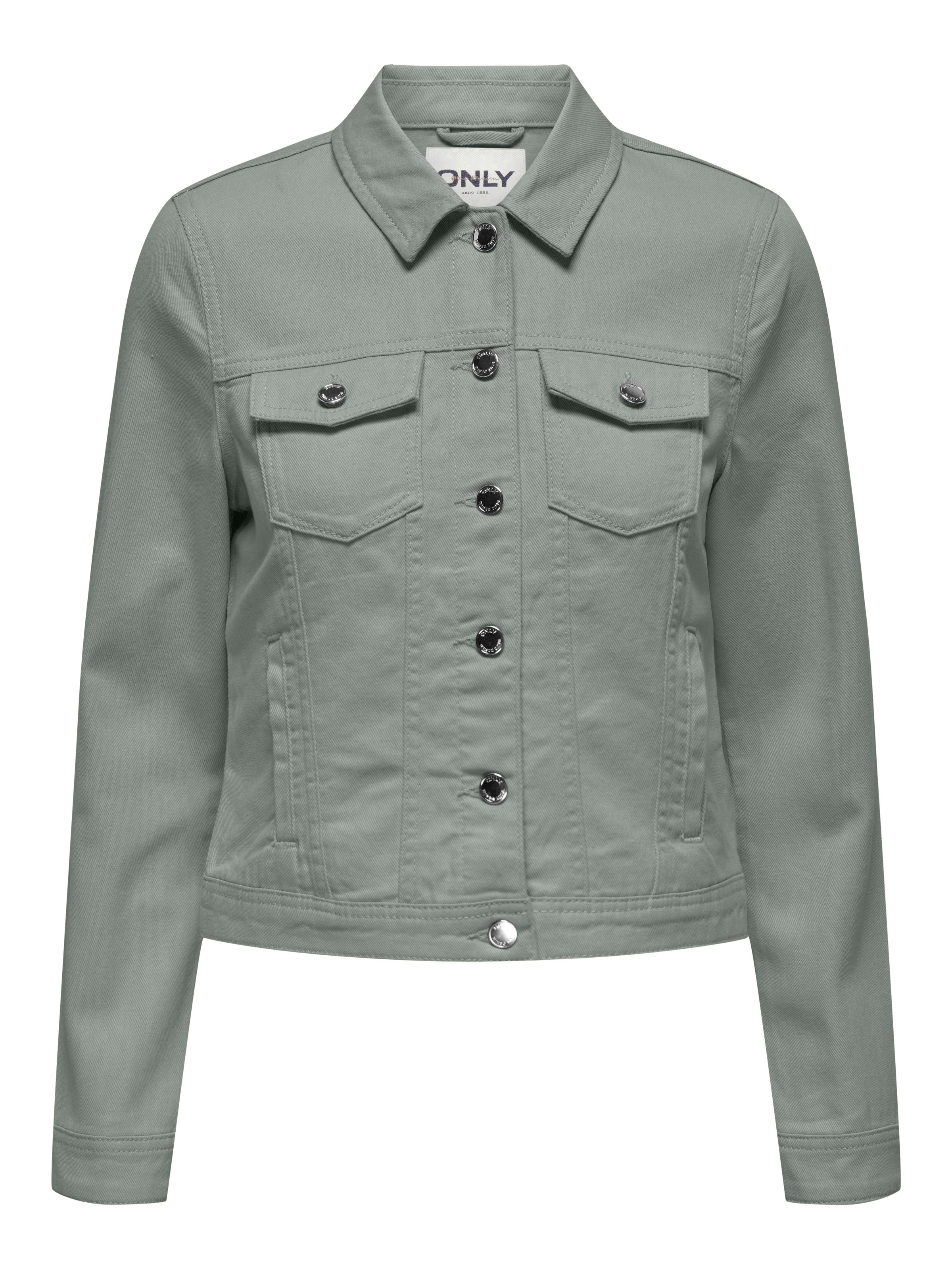ONLY Jeansjacke "ONLTIA L/S COLORED JACKET PNT RP" mit durchgehender Knopfl günstig online kaufen