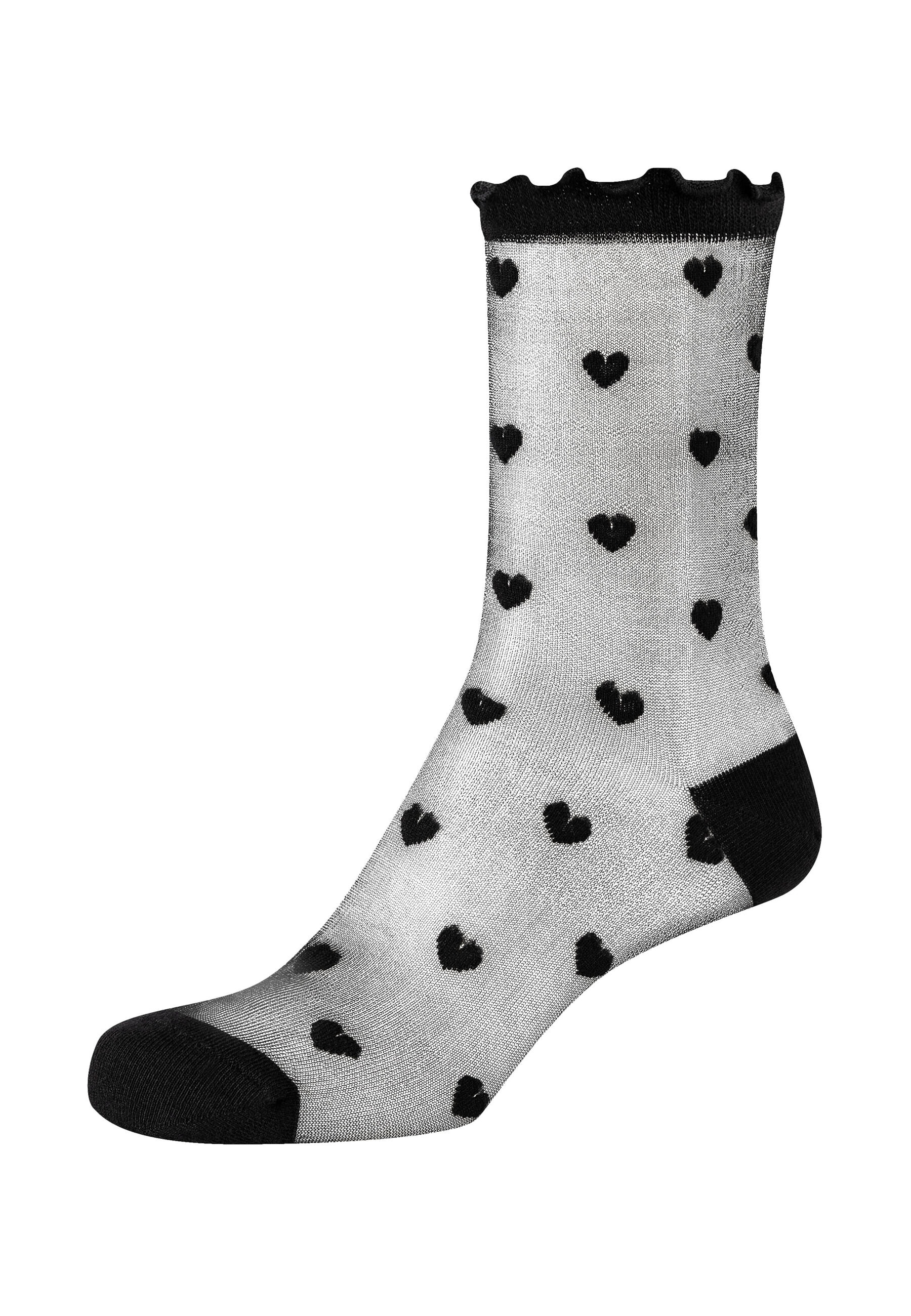 s.Oliver Socken »Socken originals transparent ruffle 4er Pack« 4er Pack Weiche Zehennähte ohne Druckstellen, Verstärkte Ferse