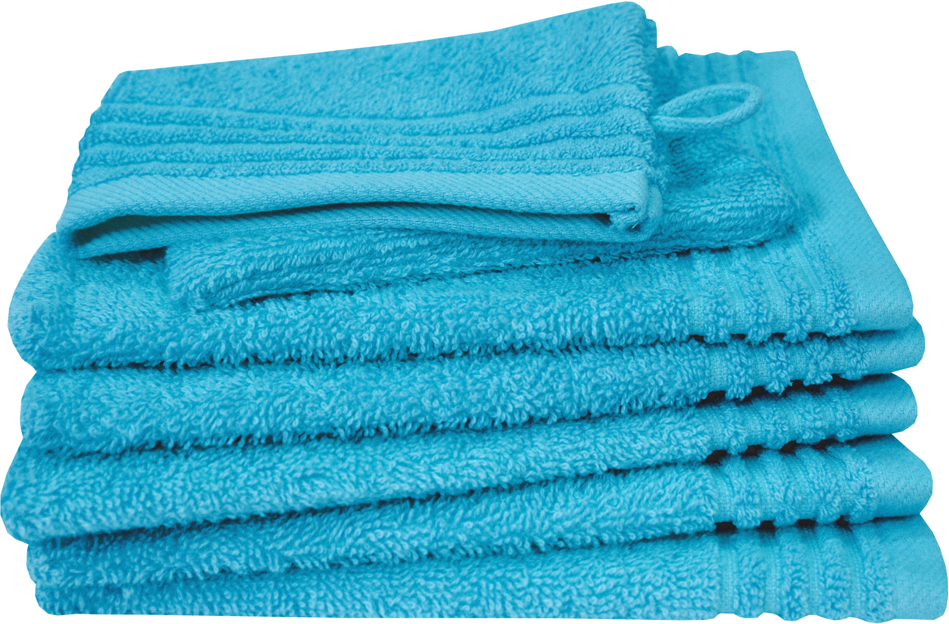 Dyckhoff Waschhandschuh "Waschhandschuh-Set BRILLANT 6-tlg., Baumwolle, 550 g/m²" Baumwolle