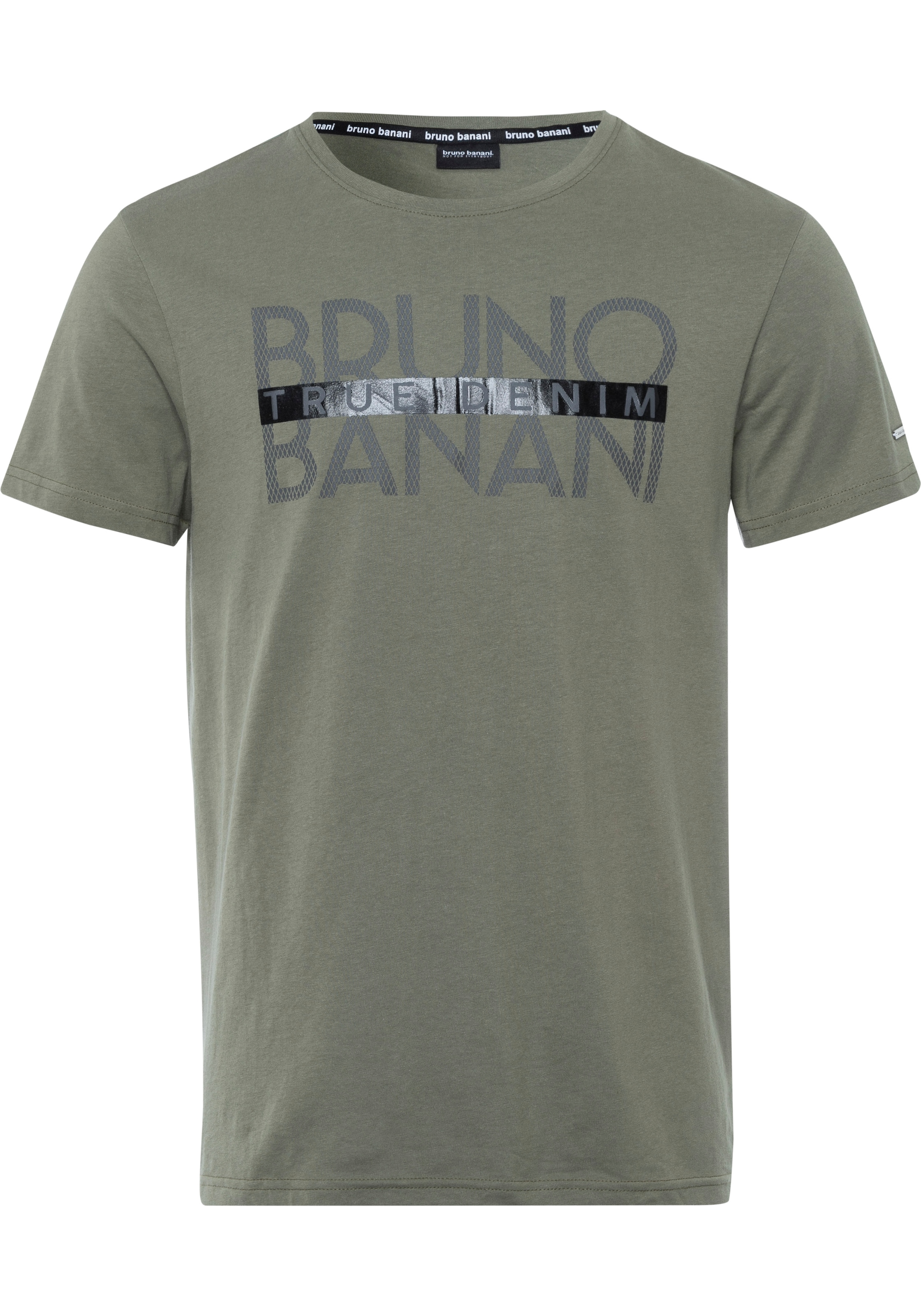 Bruno Banani T-Shirt, kurzärmelig, schmal geschnitten, bedruckt, aus Baumwolle