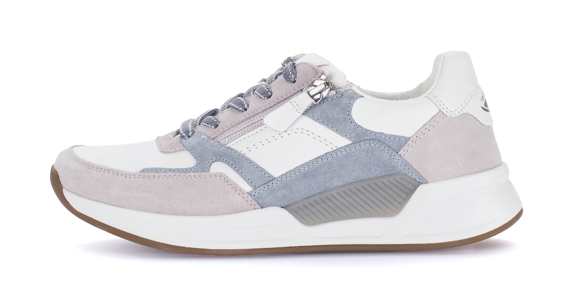 Gabor Rollingsoft Keilsneaker  , Freizeitschuh, Halbschuh, Schnürschuh mit Kontrastbesätzen, G-Weite