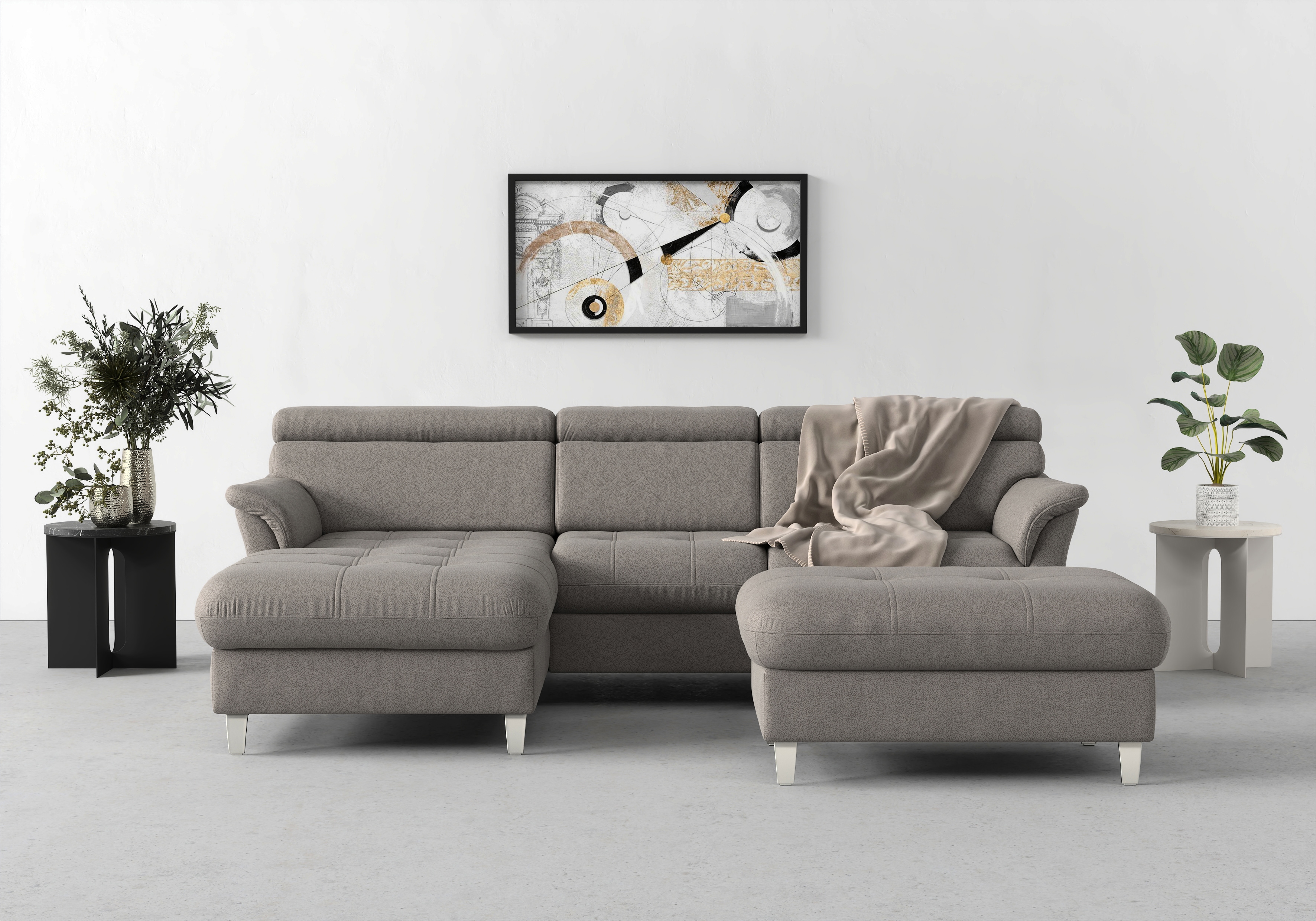 sit&more Ecksofa "Marano L-Form" inklusive Kopfteilverstellung, optional Schlaffunktion & Bettkasten