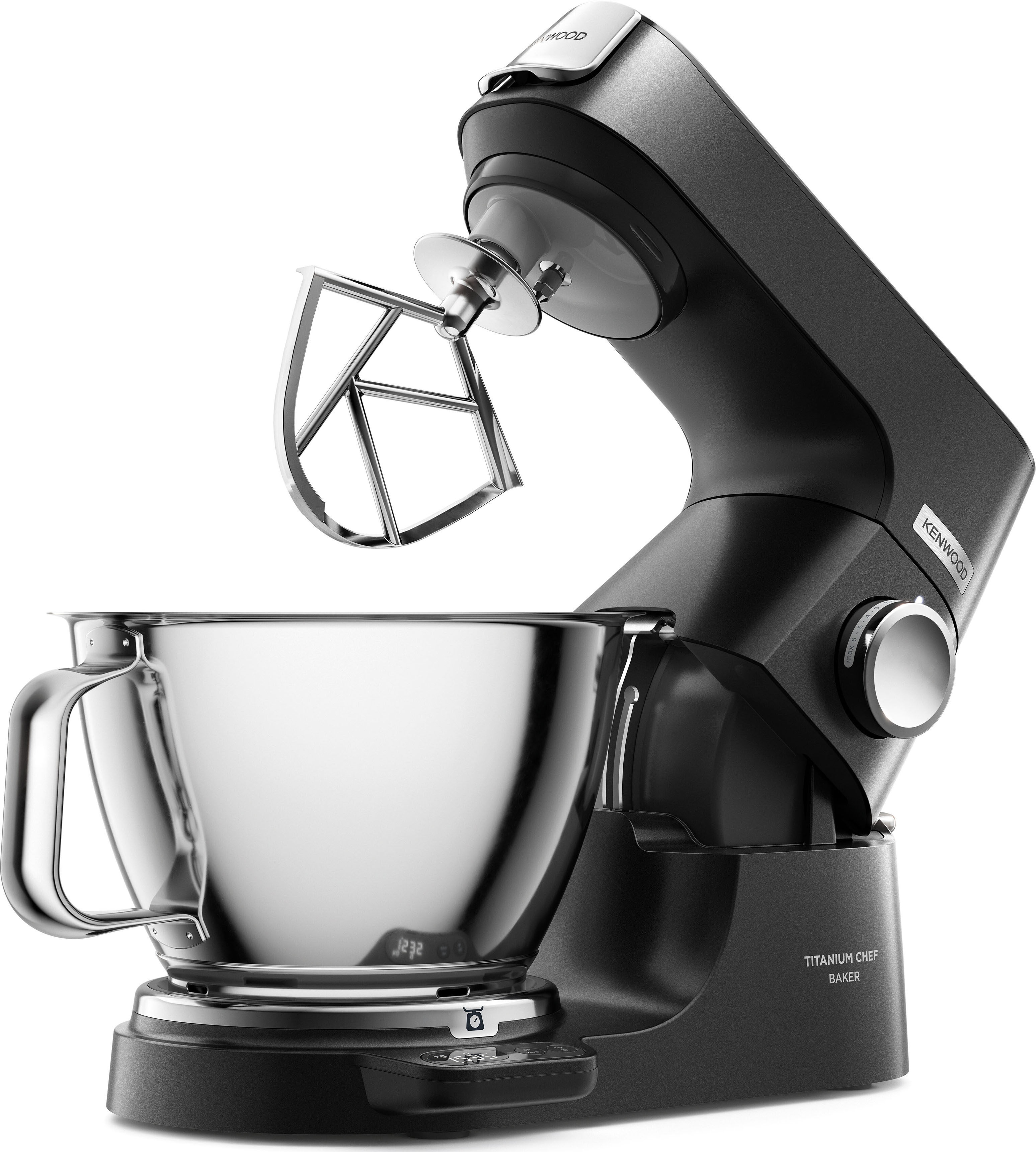 Kenwood Küchenmaschine "Titanium Chef Baker KVC85.004BK" 3-teiliges Patisserie-Set,Flexi-Element, 3,5l & 5l Rührschüssel,Spatel