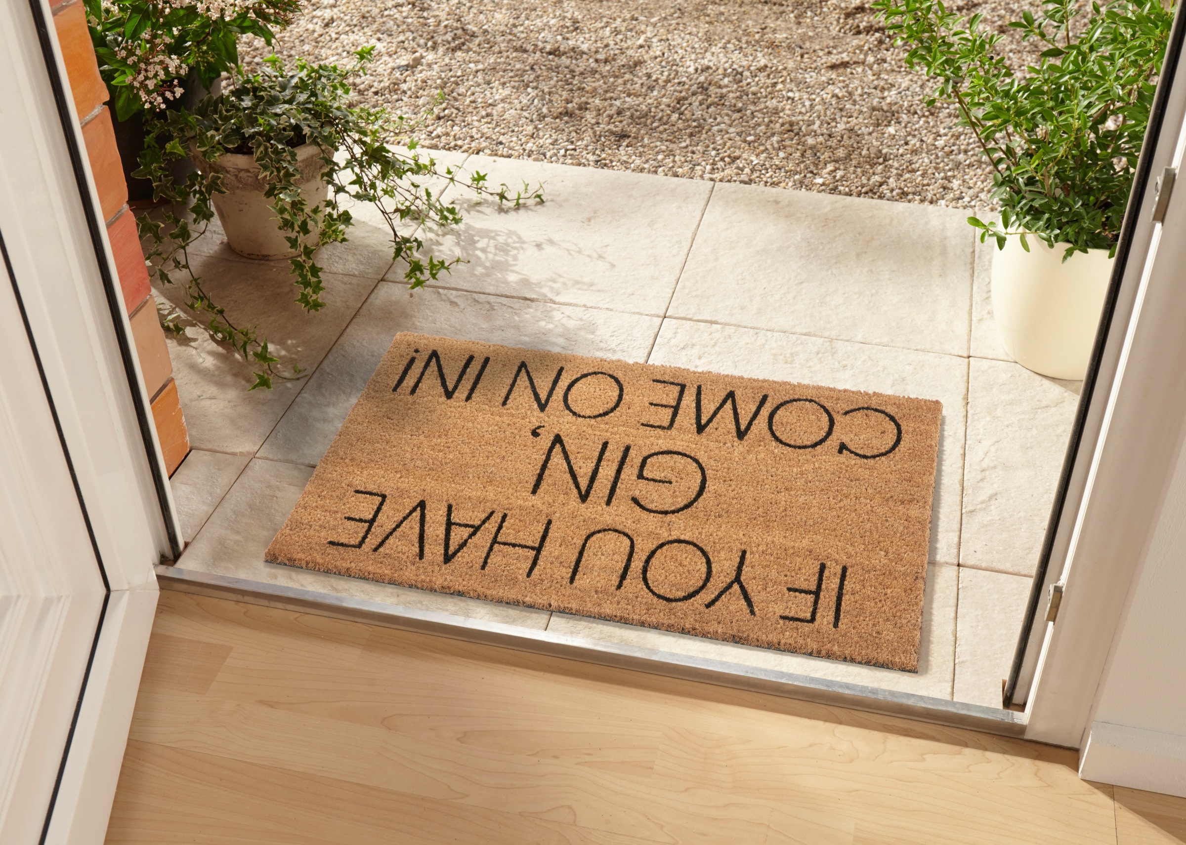 HANSE Home Fußmatte »Mix Mats Kokos Gin, Türmatte«, rechteckig, 15 mm Höhe, Kokos, Schmutzfangmatte, Outdoor, Rutschfest, Innen, Kokosmatte, Flur