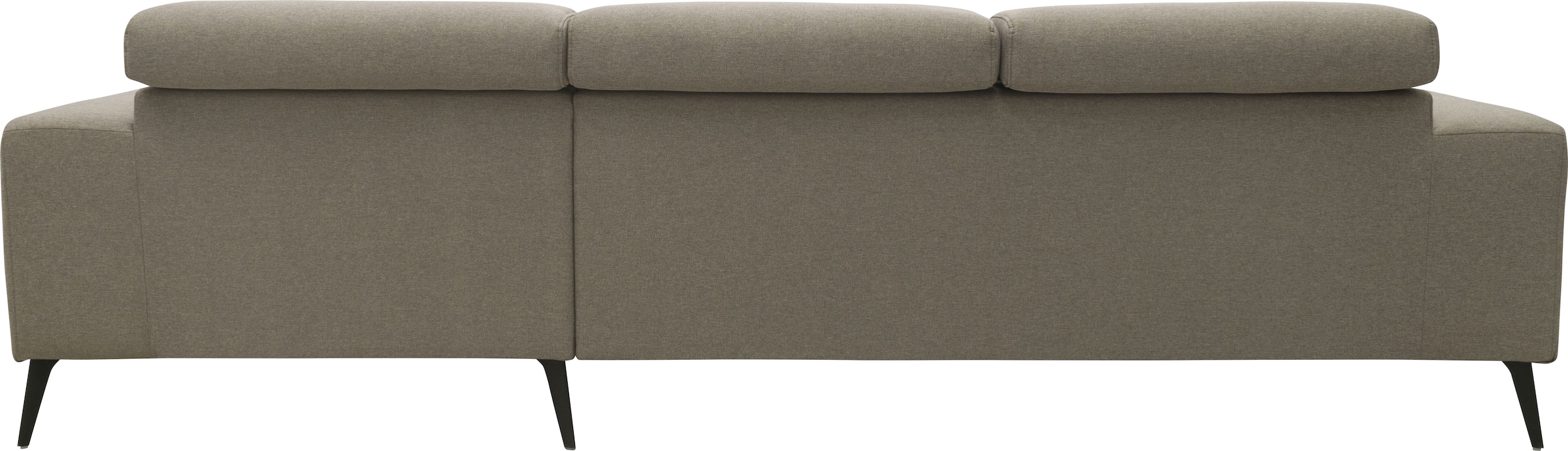 DOMO collection Ecksofa »Trento L-Form, mit Kufenfuß oder Einzelfuß« wahlweise mit Kopfteilverstellung, Recamiere links/rechts bestellbar