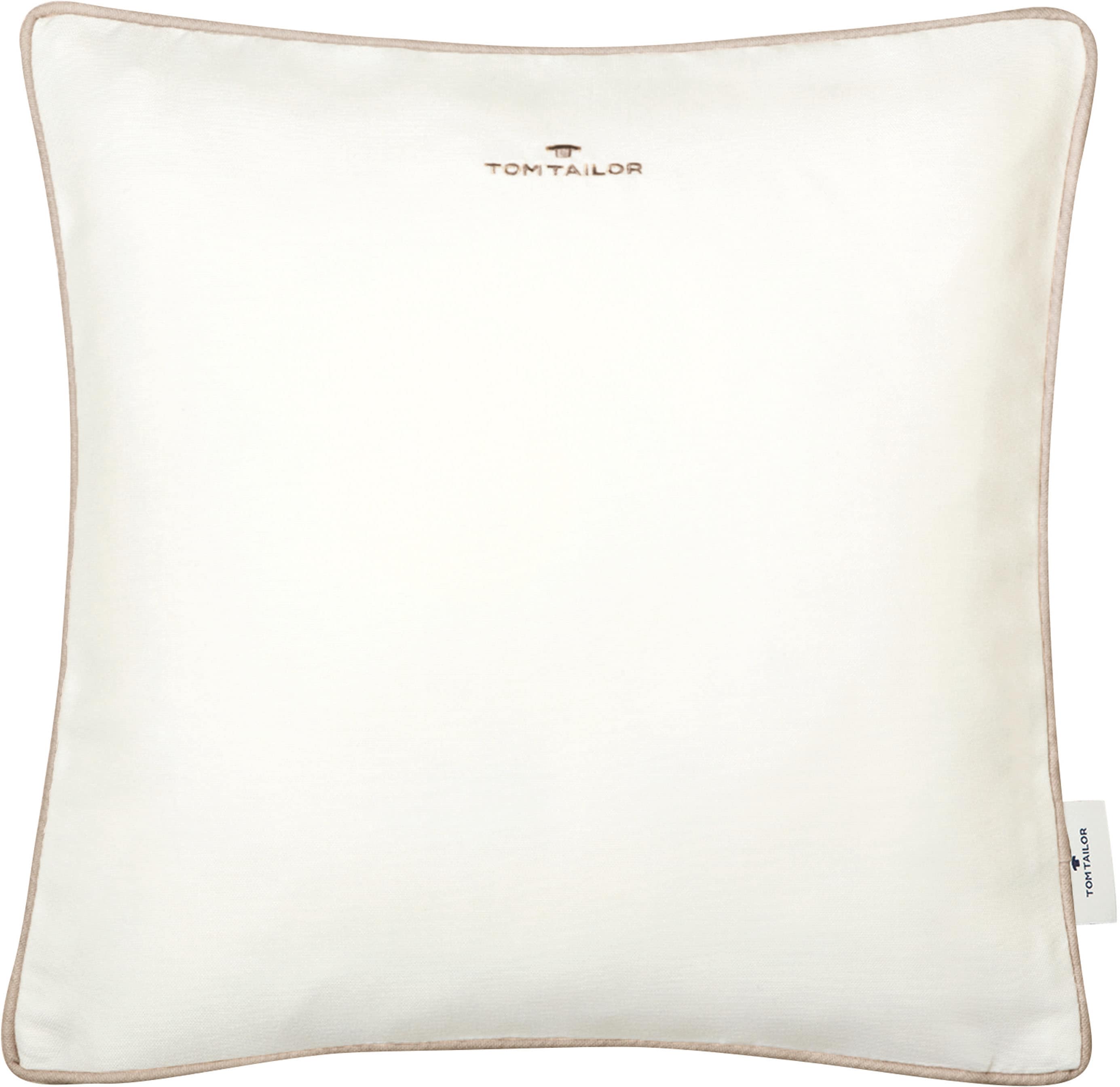 TOM TAILOR HOME "Dove Signature" mit Paspel, Kissenhülle ohne Füllung, 1 Stück