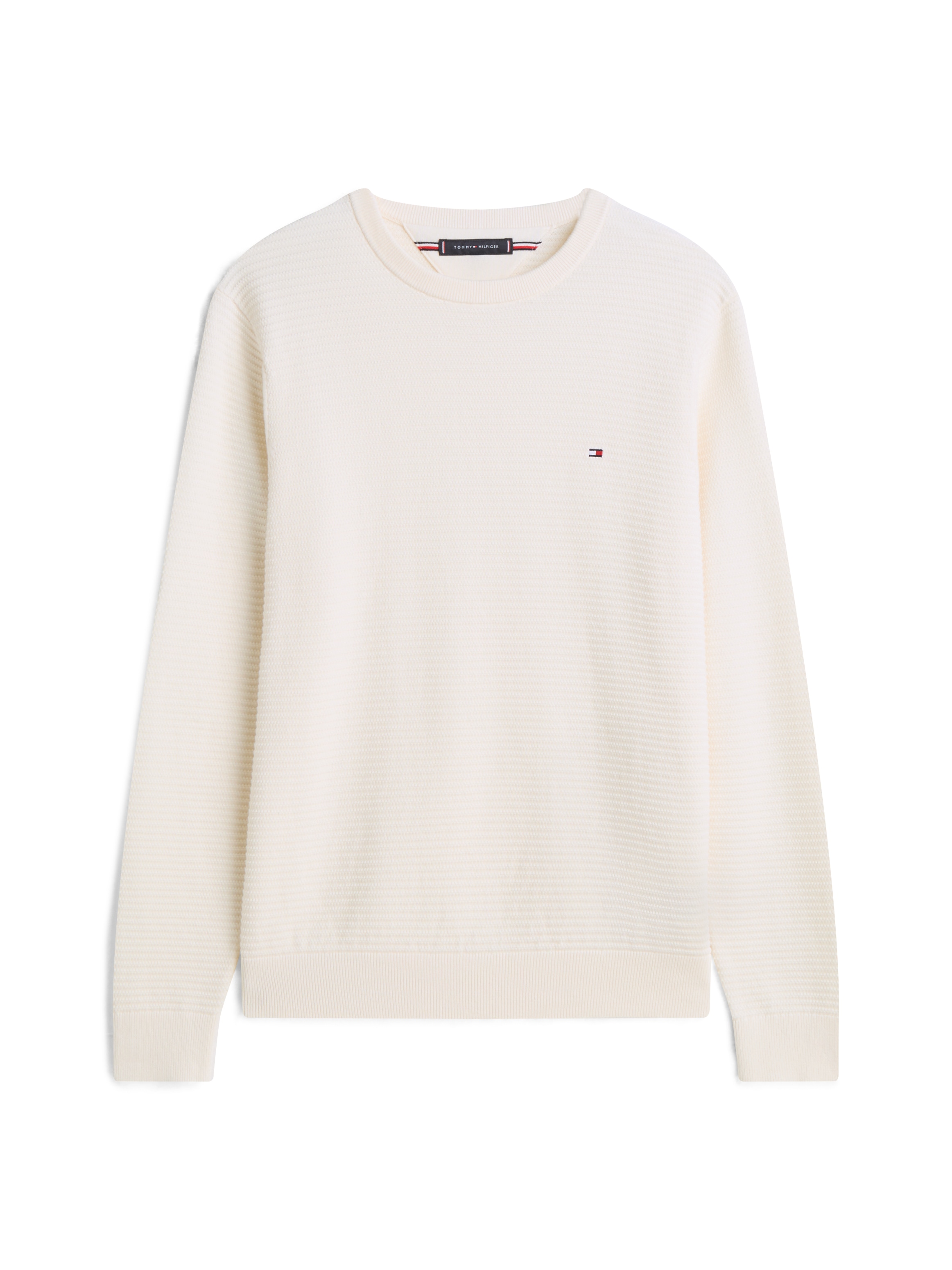 Tommy Hilfiger Rundhalspullover »SEASONAL STRUCTURE« mit Struktur, Rundhals, regular fit