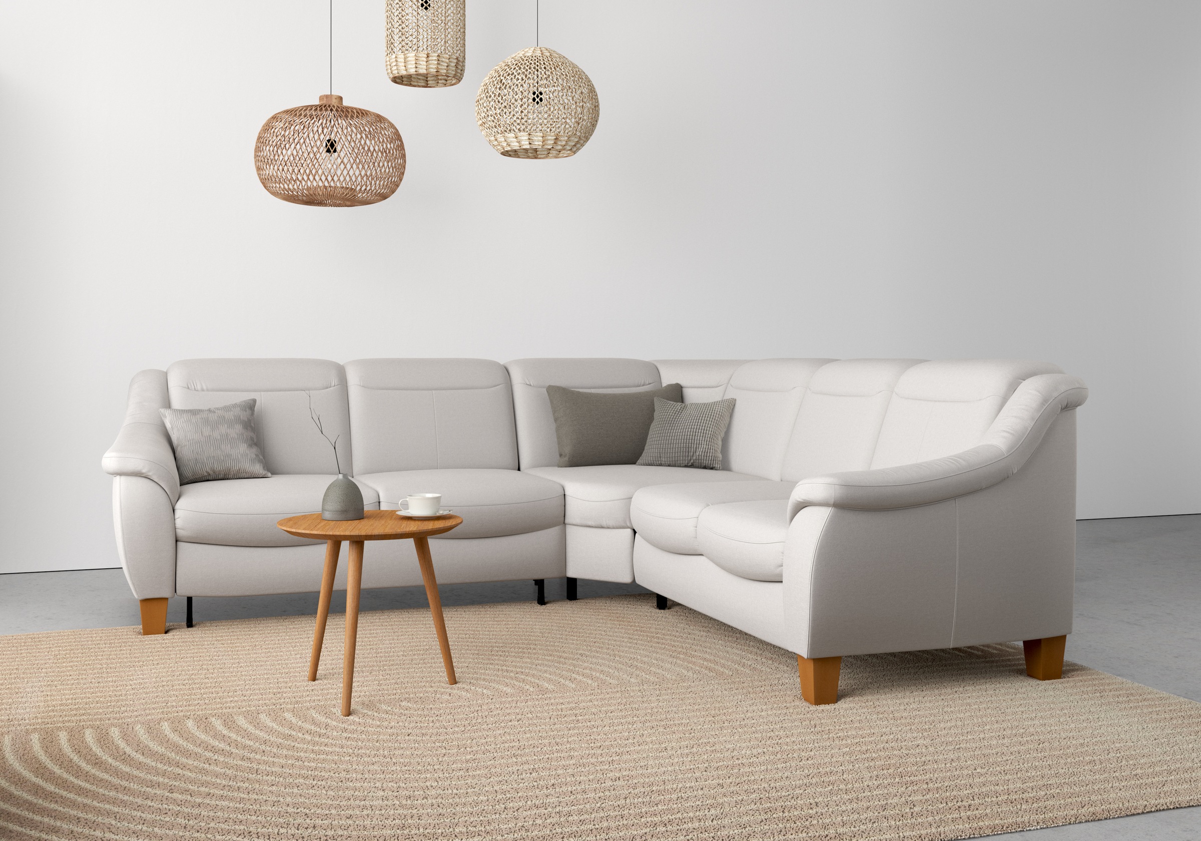 OTTO home Ecksofa "Caldera L-Form" Federkern, optional Kopfteilverstellung, Schlaffunktion & Bettkasten
