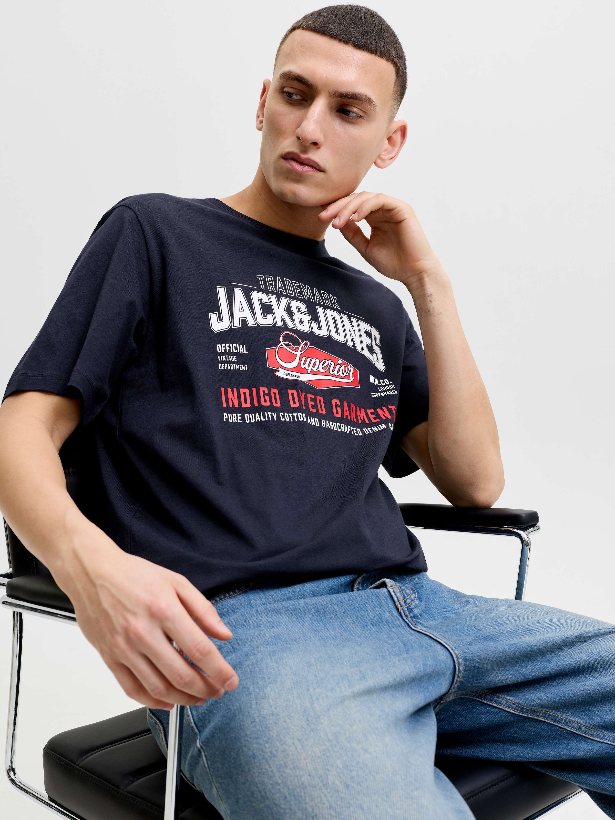 Jack & Jones T-Shirt »JJELOGO TEE SS O-NECK 2 COL AW26 SN« Baumwolle, regular fit