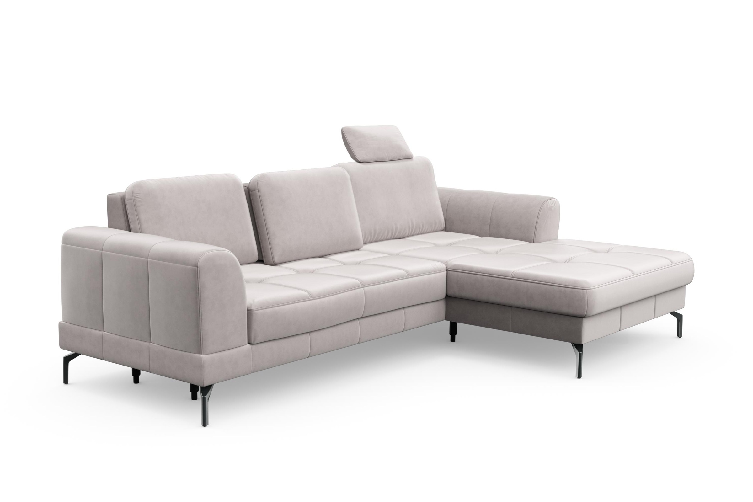 sit&more Ecksofa »Bendigo L-Form«, inklusive Sitztiefenverstellung, Bodenfreiheit 15 cm, 2 Fußfarben