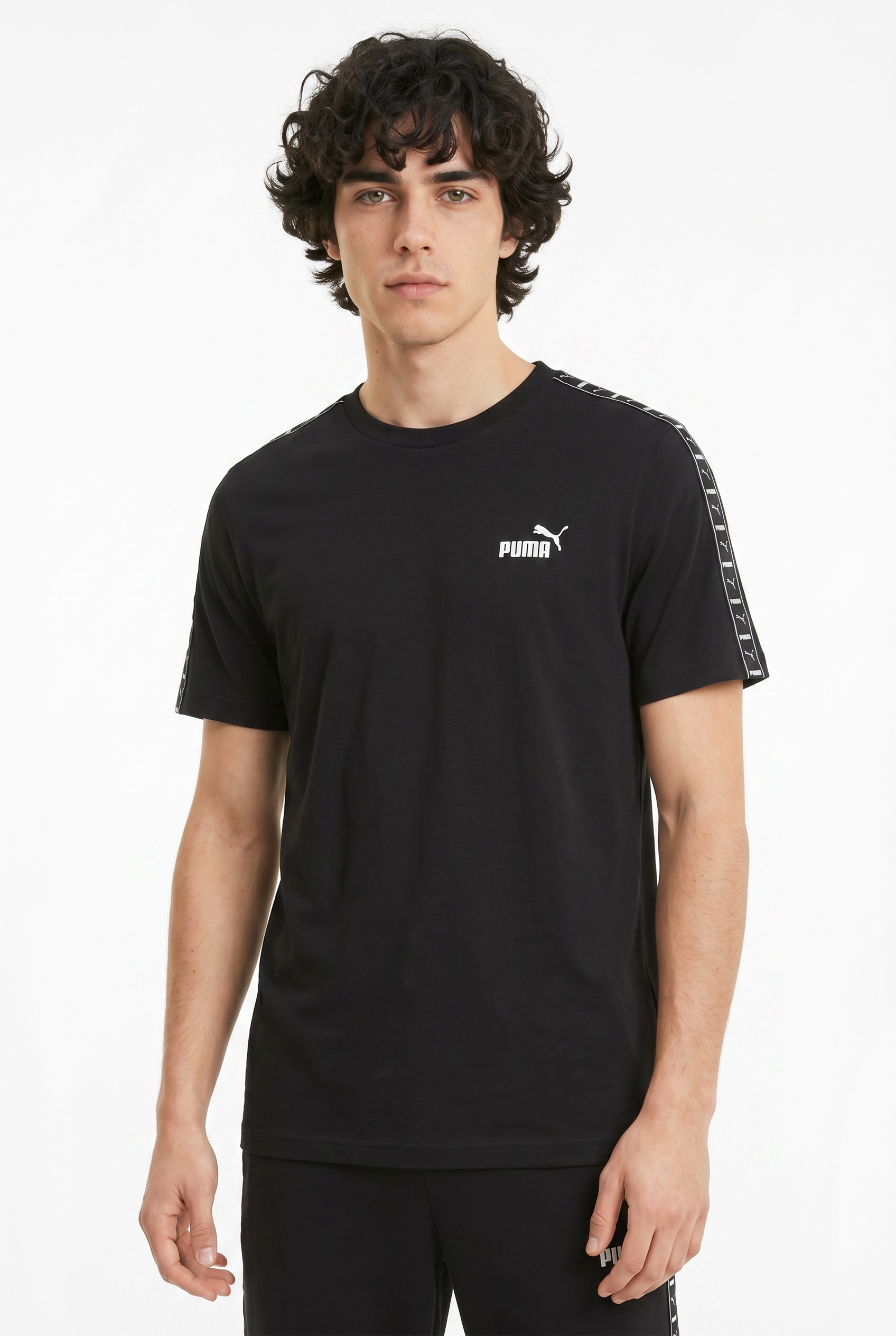 PUMA T-Shirt "ESS TAPE TEE" sportlicher Stil, Kurzarm, aus Baumwolle