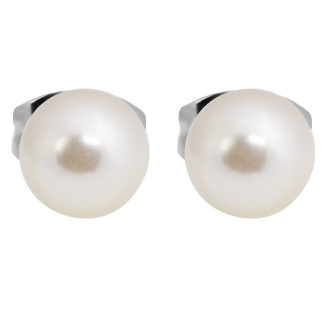 Adelia´s Paar Ohrhänger »Damen Ohrringe – Ohrstecker aus Titan mit Süßwasserperle« Ideal als Geschenk für besondere Anlässe