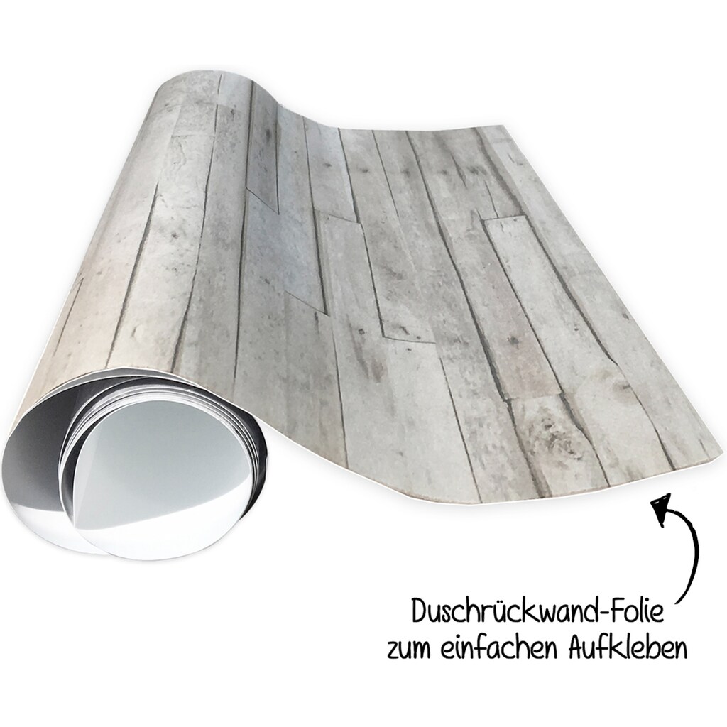 MySpotti Spritzschutz »fresh Wood Light Blue«