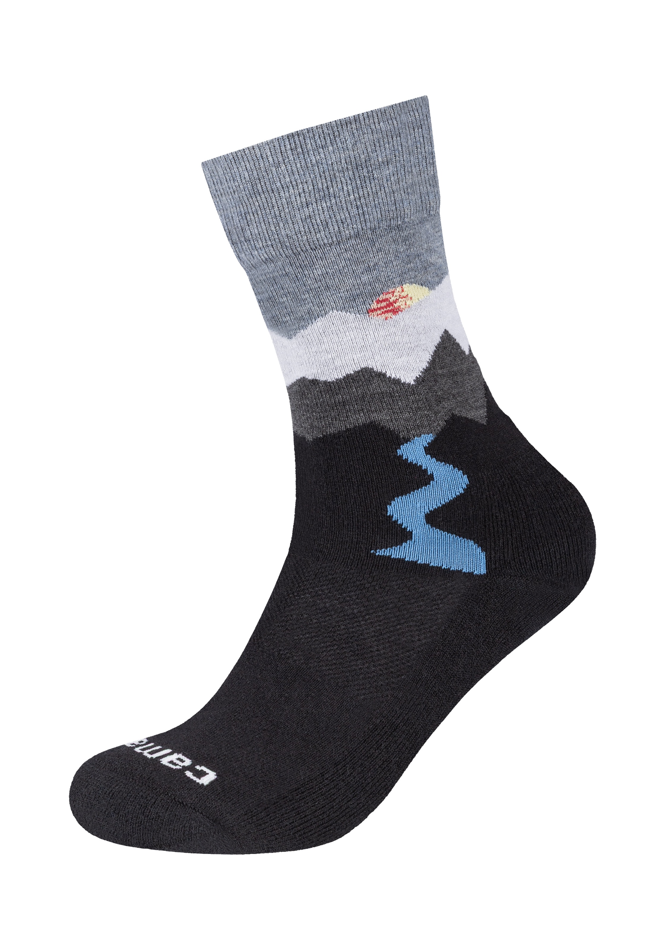 Camano Socken »function« verstärkt an Ferse und Spitze, Merino-Wollanteil, weiche Zehennaht