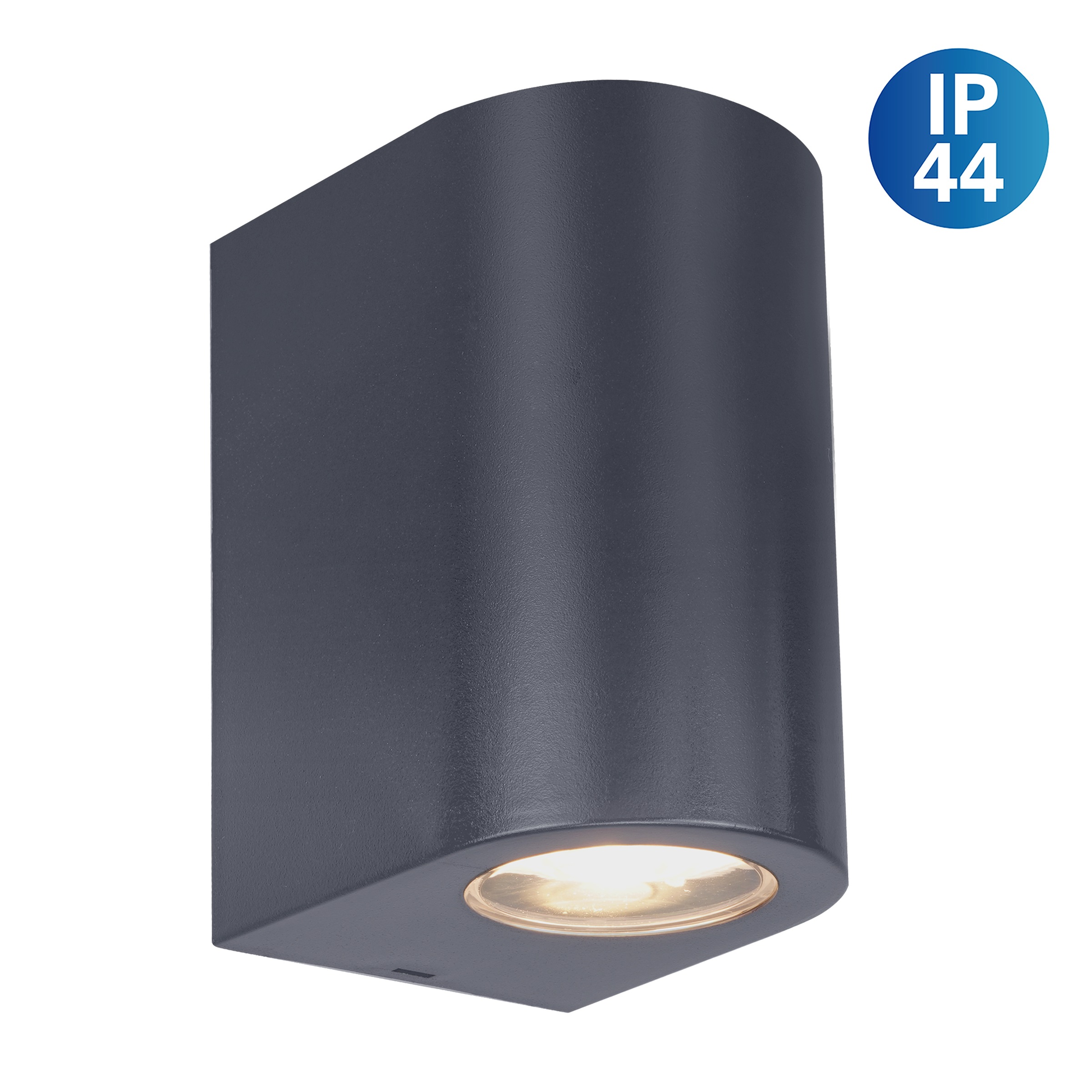 näve Außen-Wandleuchte "Alecto" GU10 1 Stk. exkl. 1x GU10, schwarz, L/B: 6,8cm, H: 10cm, IP44