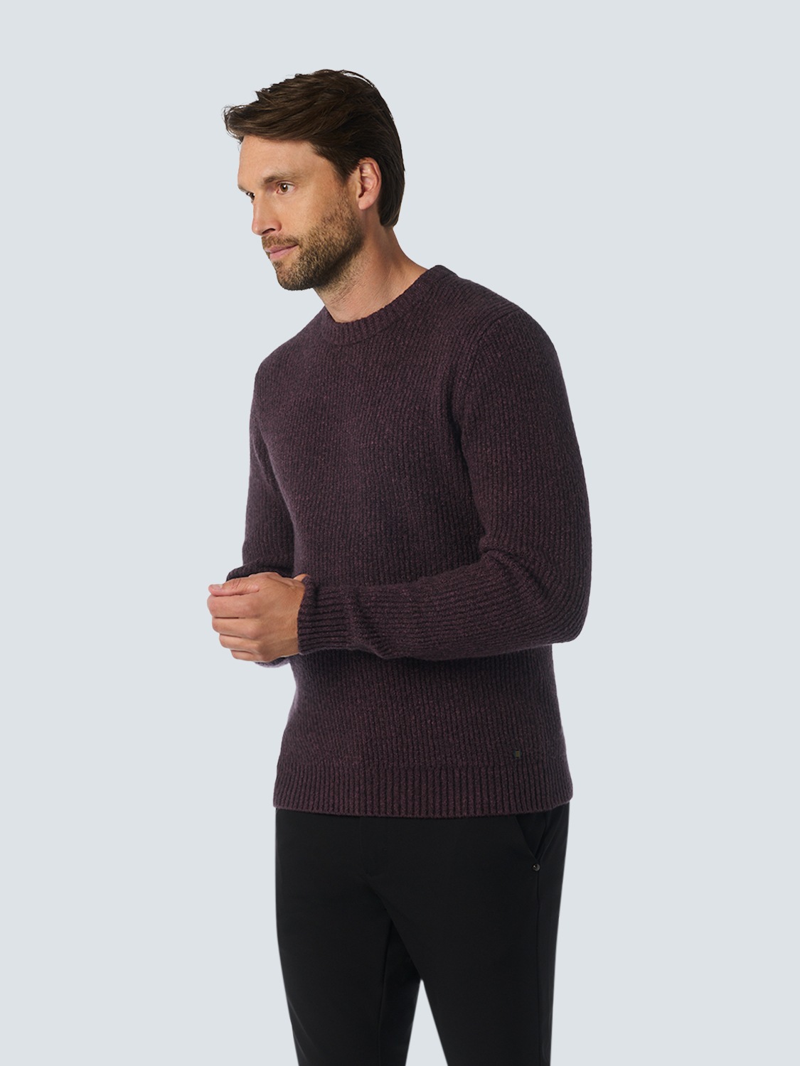 NO EXCESS Rundhalspullover »No Excess Weicher Stretch-Pullover«