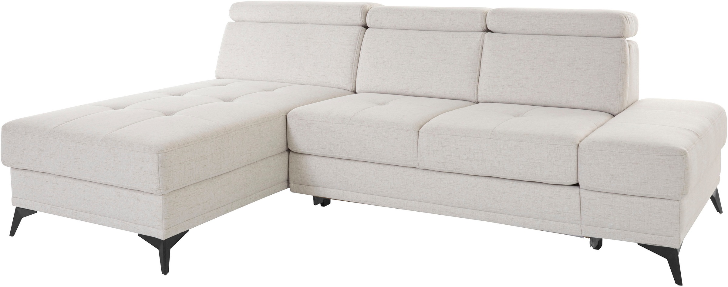 Thumbnail - INOSIGN Ecksofa "Cardiz L-Form" inkl.Kopfteilverstellung und Federkern wahlweise mit Bettfunktion