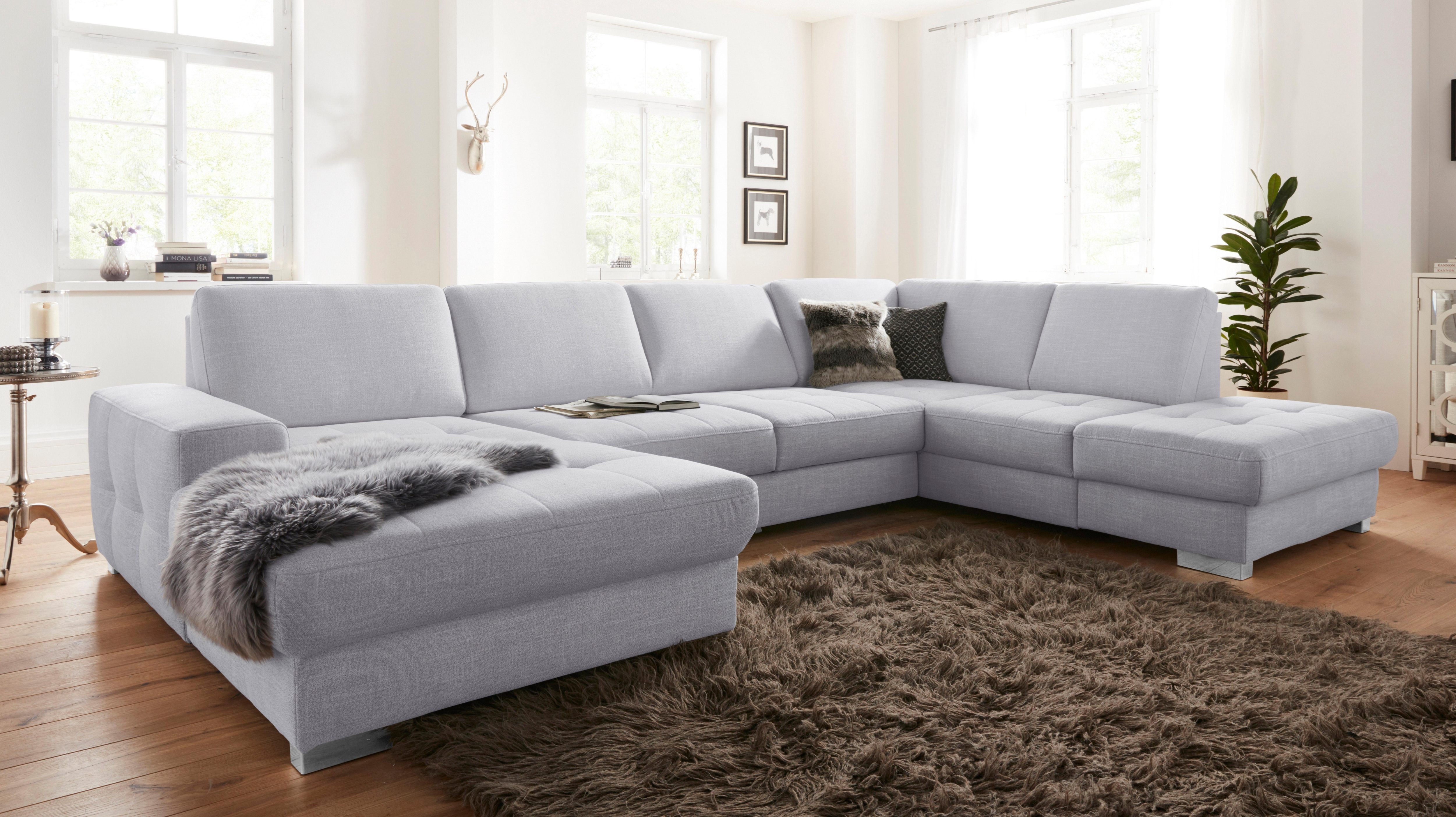 sit&more Wohnlandschaft "Santorini U-Form" mit Federkern und Sitztiefenverstellung, wahlweise mit Schlaffunktion