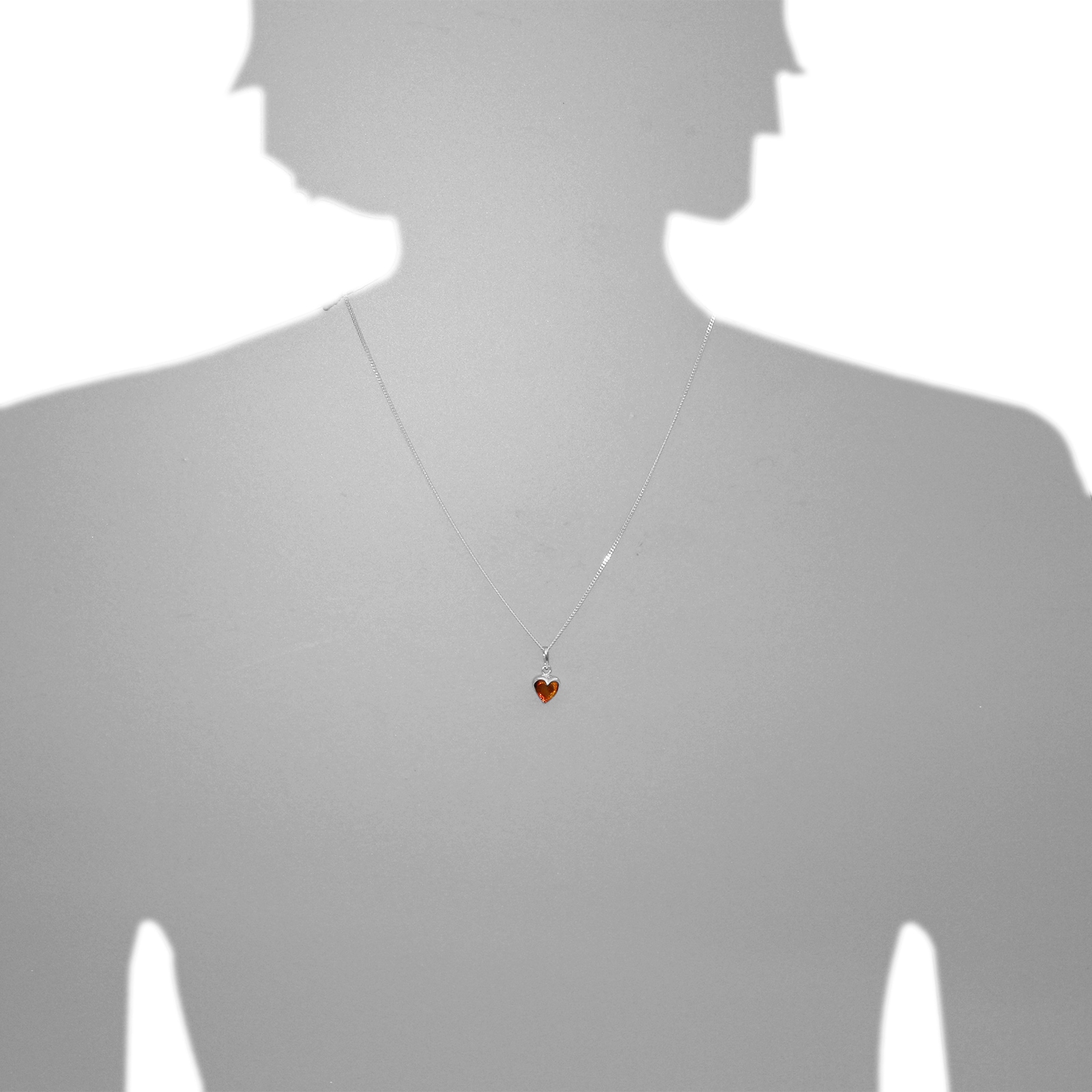 OSTSEE-SCHMUCK Kette mit Anhänger »Ostsee-Schmuck Kette mit Anhänger Herz Kette mit Anhänger Herz«, (2 tlg.)