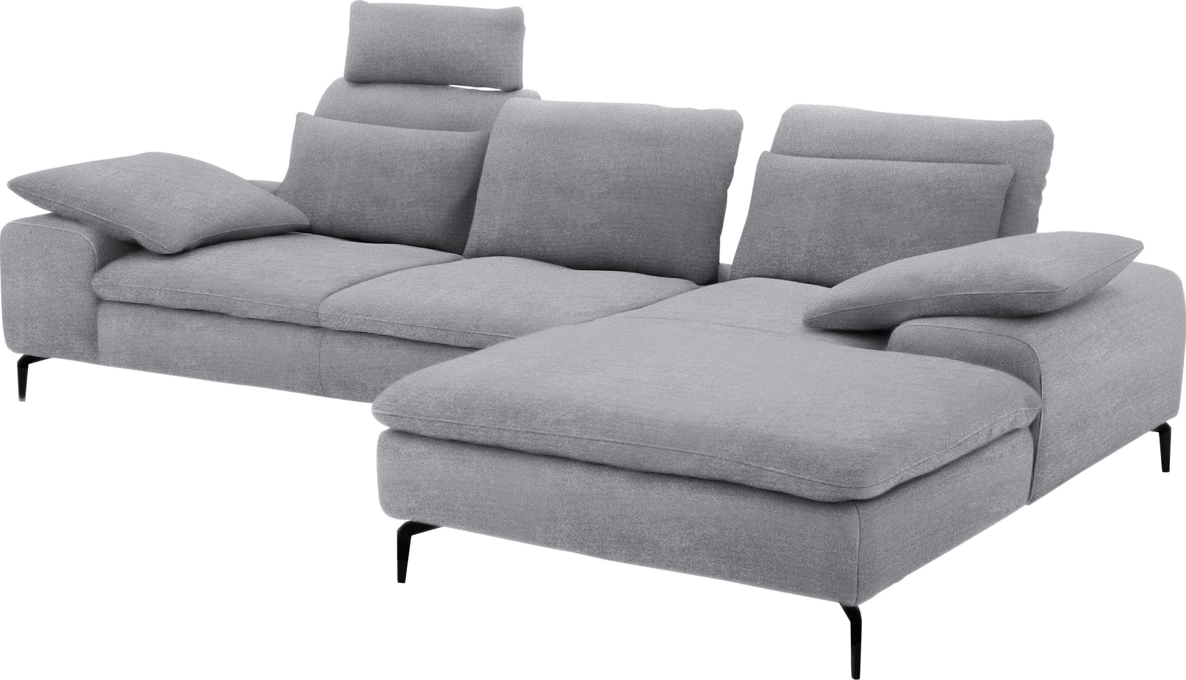 Ecksofa »valentinoo«, (Set), inklusive Hocker, mit Sitztiefenverstellung, Breite 299 cm